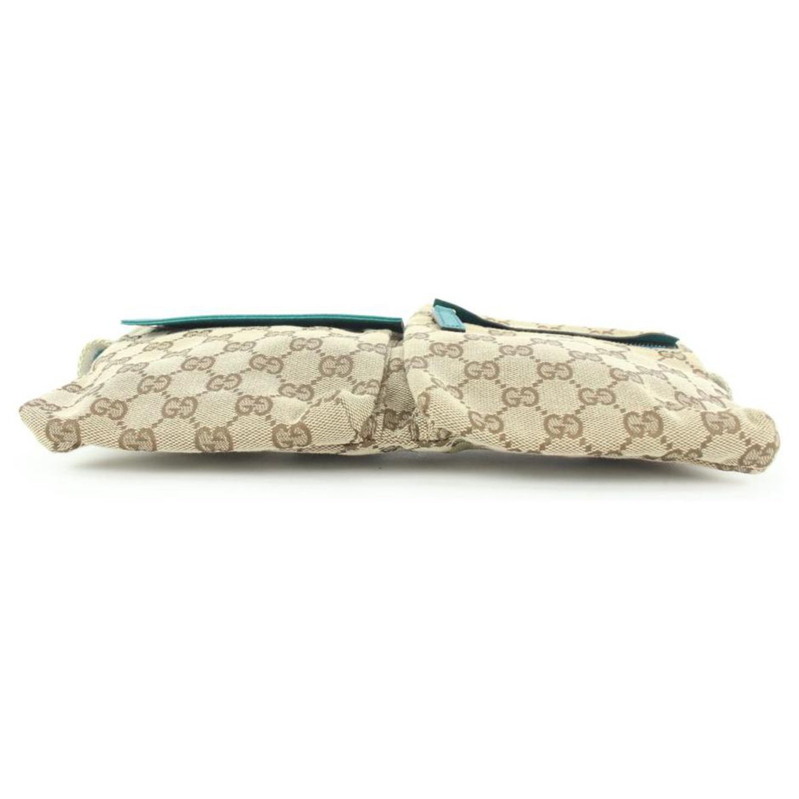 Gucci Turquoise Blue Monogram GG Belt Bag Fanny Pack Waist Pouch Leather  ref.297394 - Joli Closet