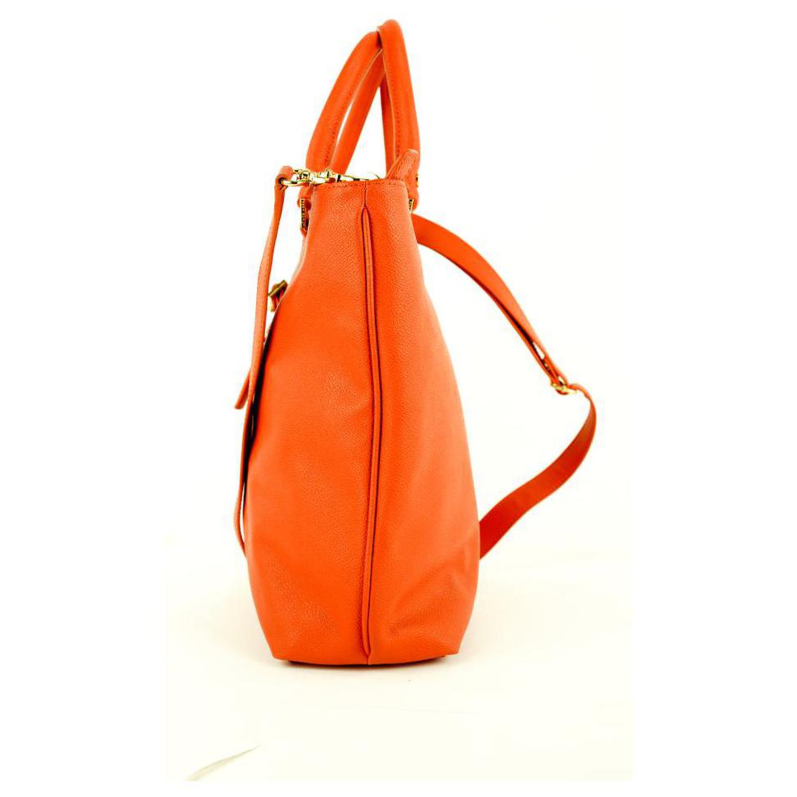 Leather handbag Tory Burch Orange in Leather - 35032563