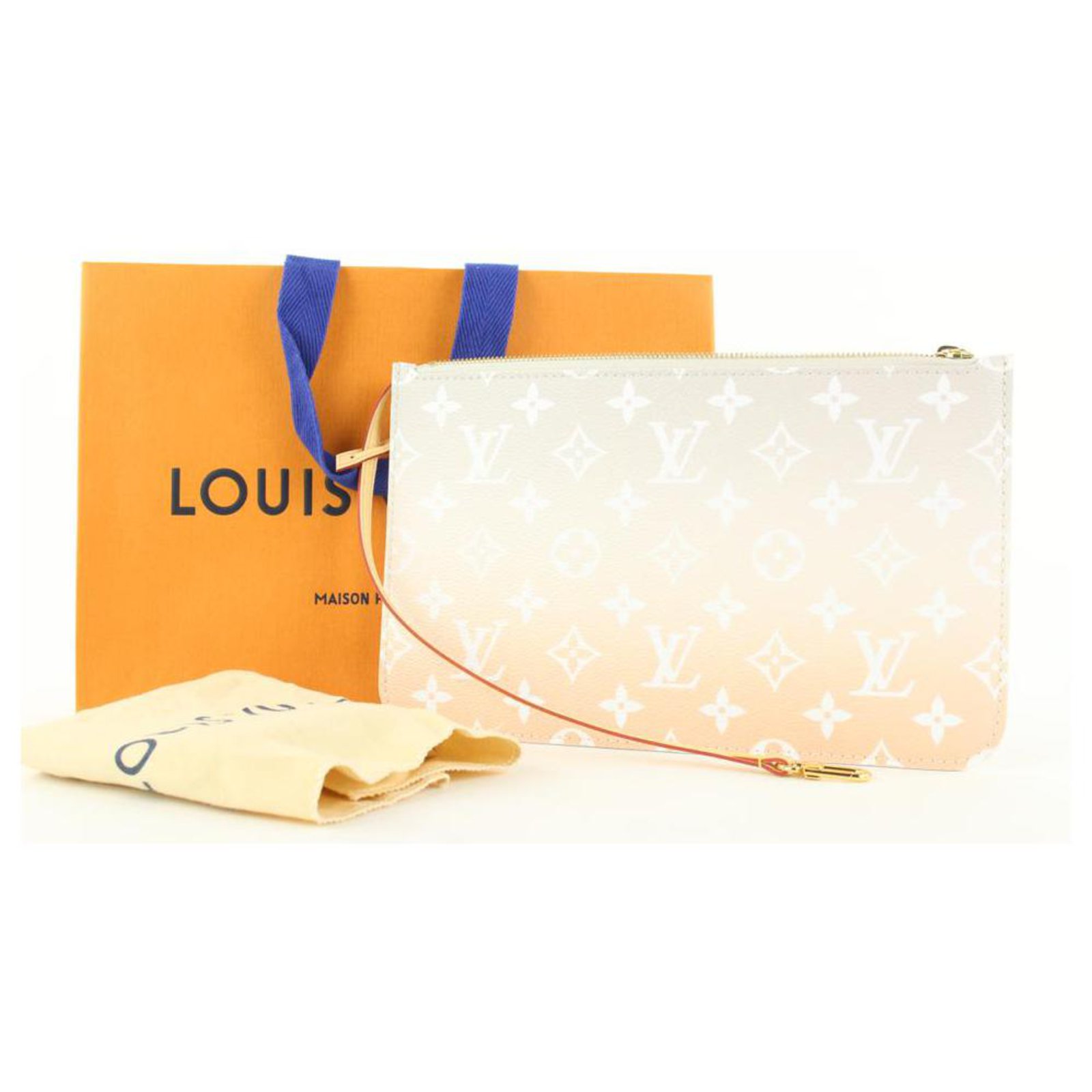 Louis Vuitton Peach Mist Monogram By the Pool Neverfull MM Tote with Pouch  Leather ref.297499 - Joli Closet