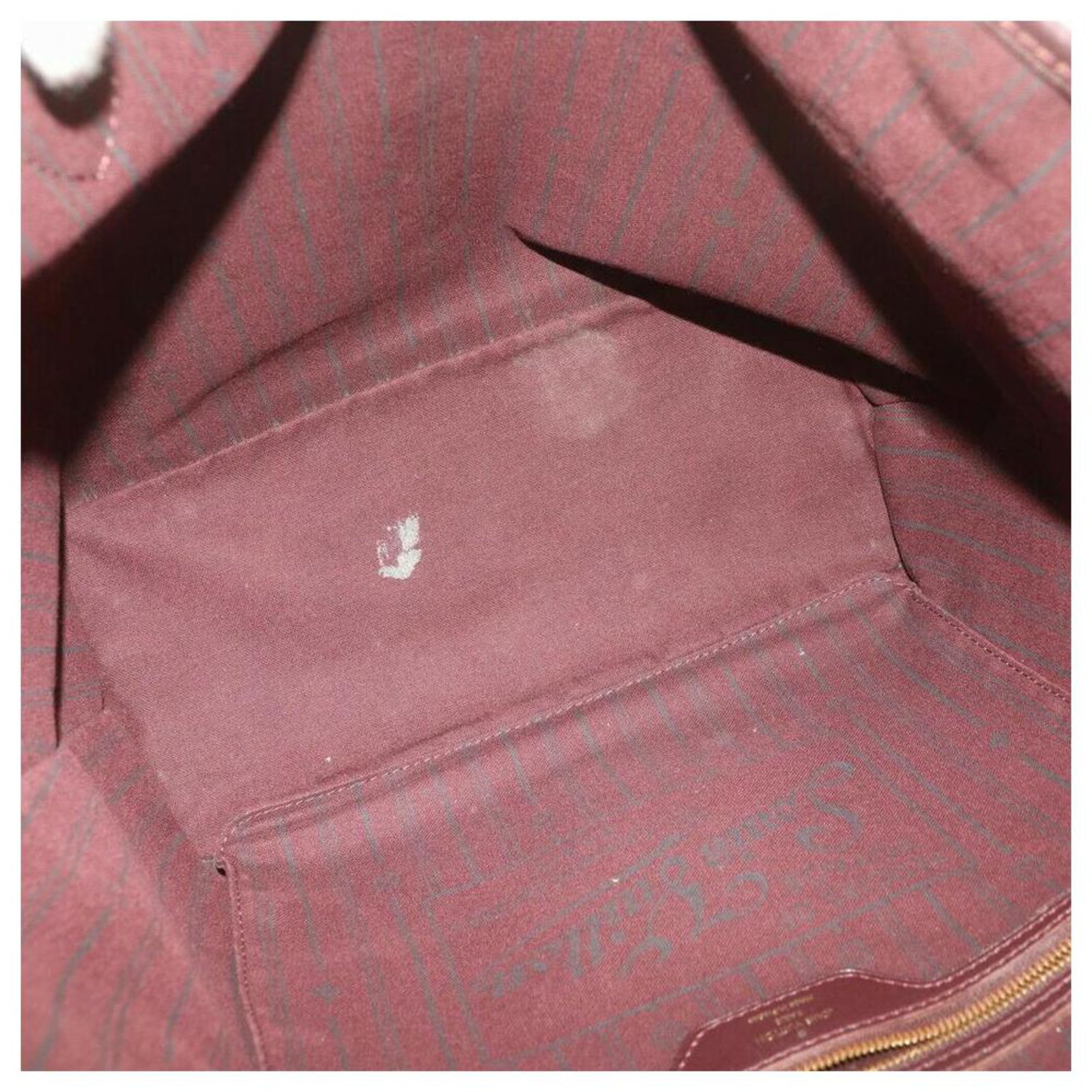 Louis Vuitton Sepia Mini Lin Idylle Bordeaux Neverfull MM Tote Bag 863262