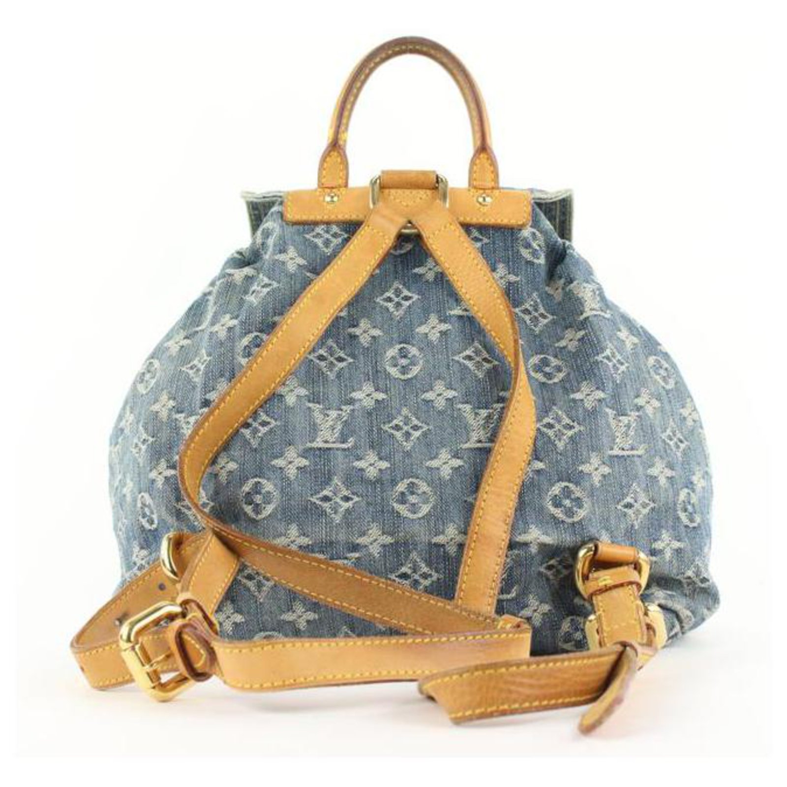 Louis Vuitton Monogram Denim Sac a Dos GM Backpack Leather ref.297612 -  Joli Closet