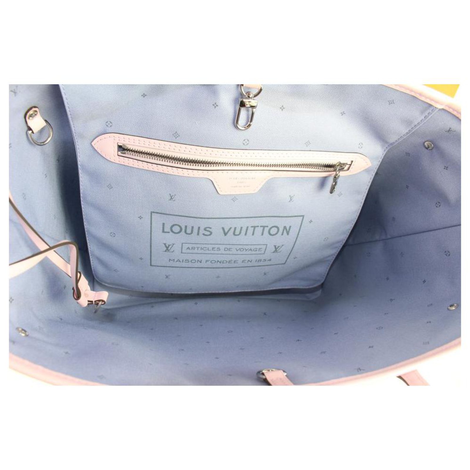 Louis Vuitton Neverfull Escale Mm with Pouch Pastel Tye Dye Limited 872867  Pink Coated Canvas Tote, Louis Vuitton