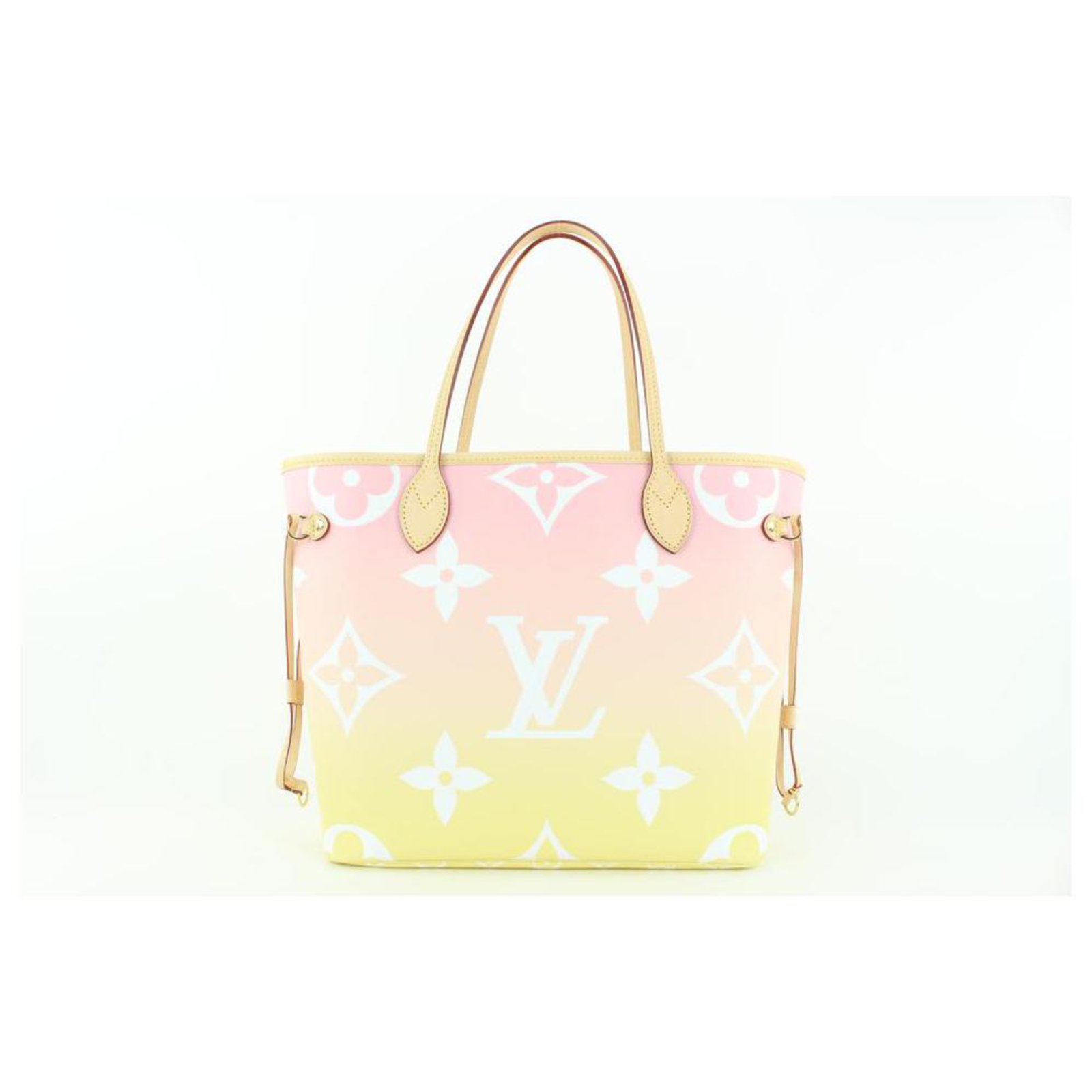 Louis Vuitton Pink x Yellow Monogram By the Pool Neverfull MM Tote