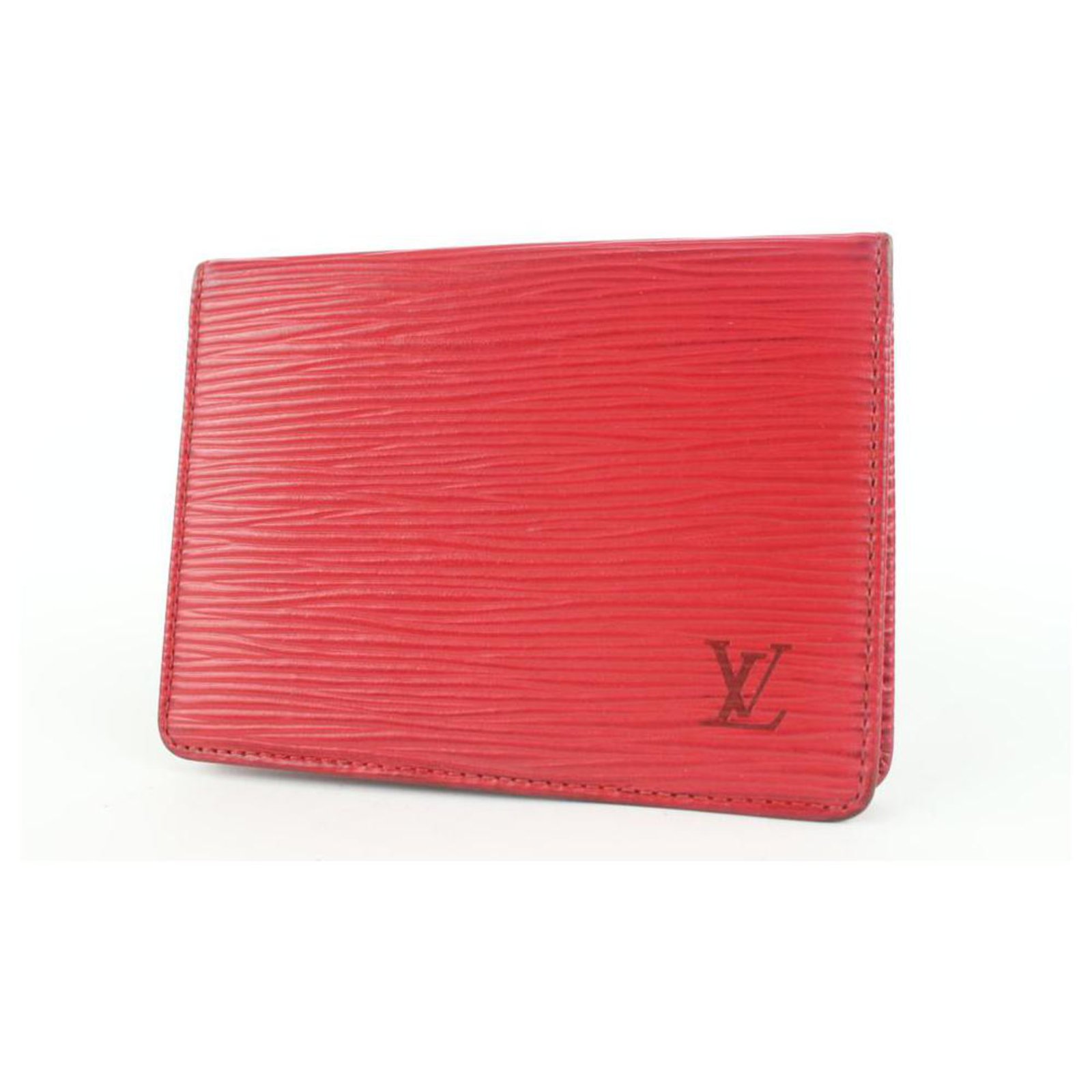 Louis Vuitton Red Epi Leather Card Case Wallet 829lvs47