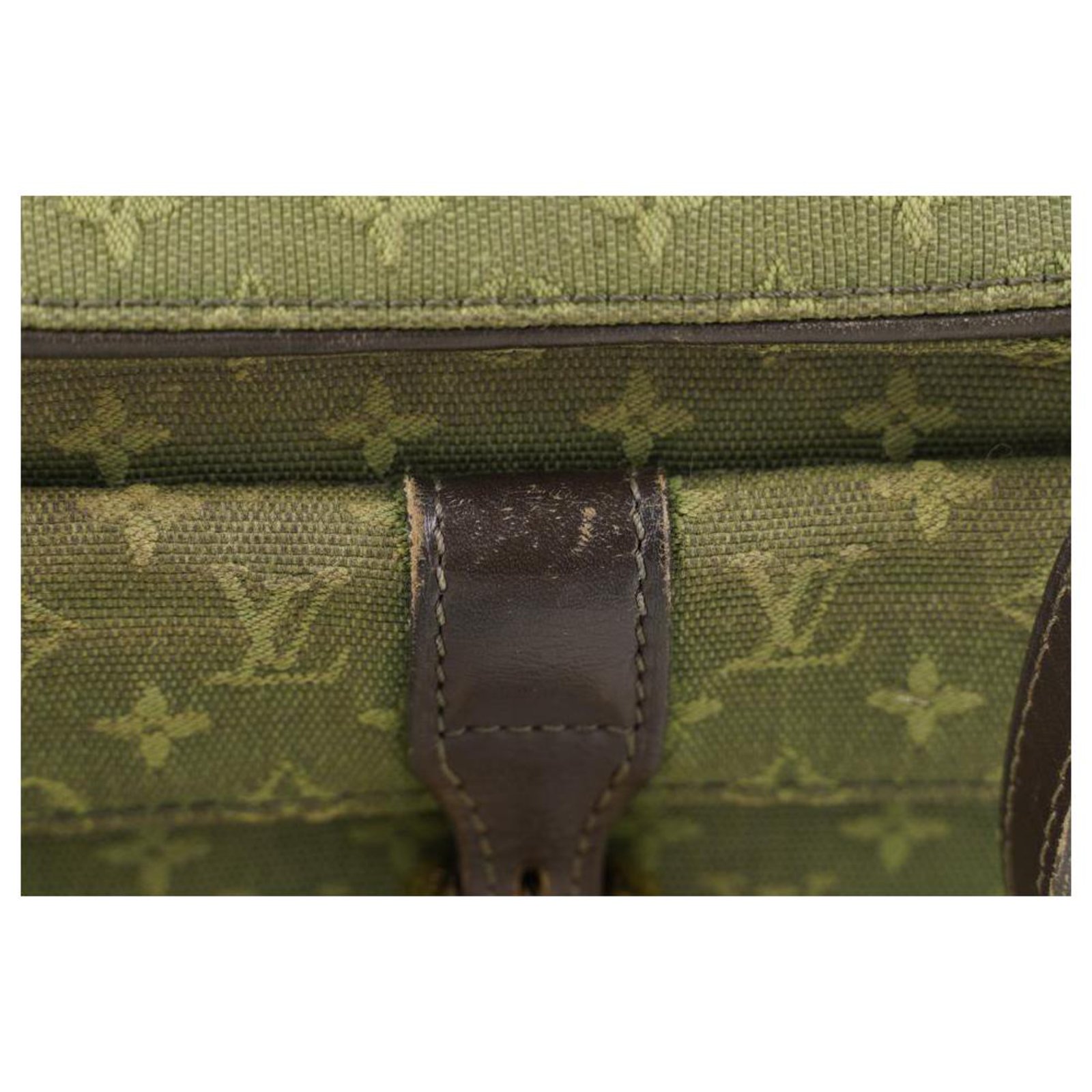 Louis Vuitton Green Khaki Mini Lin Juliette MM Crossbody bag 254lvs212