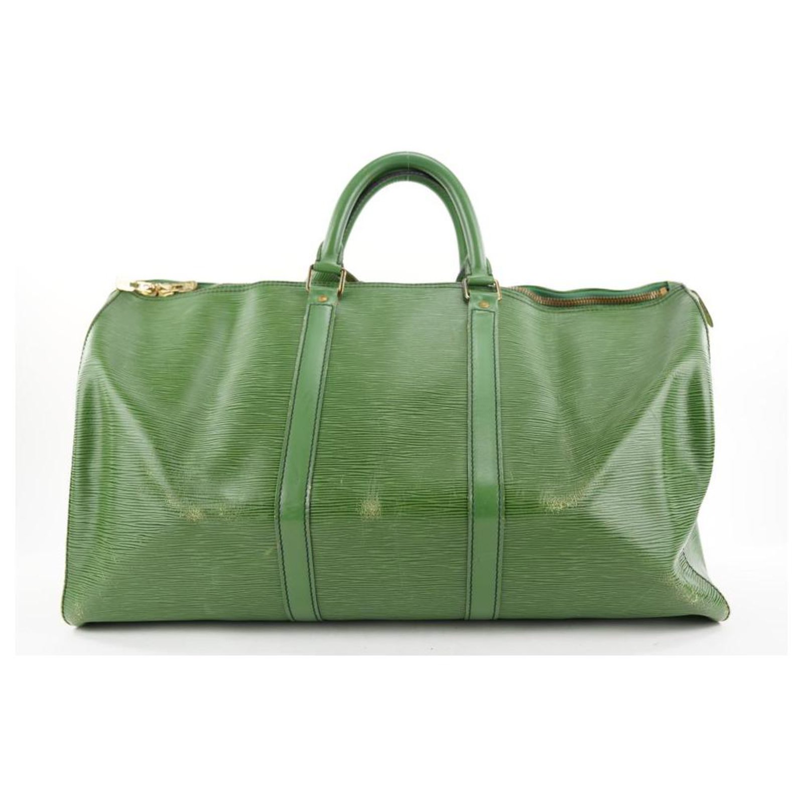 Louis Vuitton Green Epi Leather Borneo Keepall 55 Duffle Bag