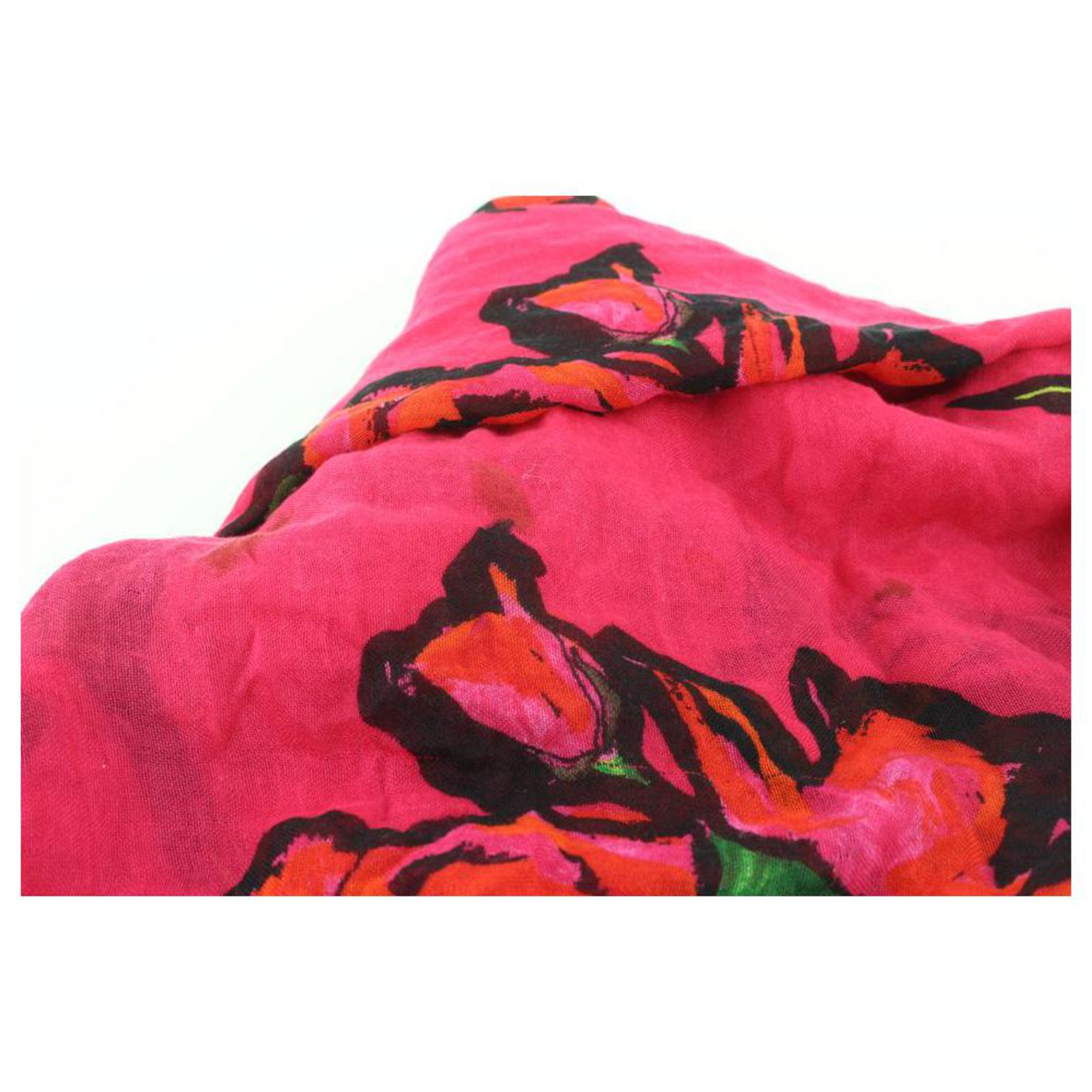 Louis Vuitton F/W 2008 Stephen Sprouse Wool Roses Graffiti Scarf