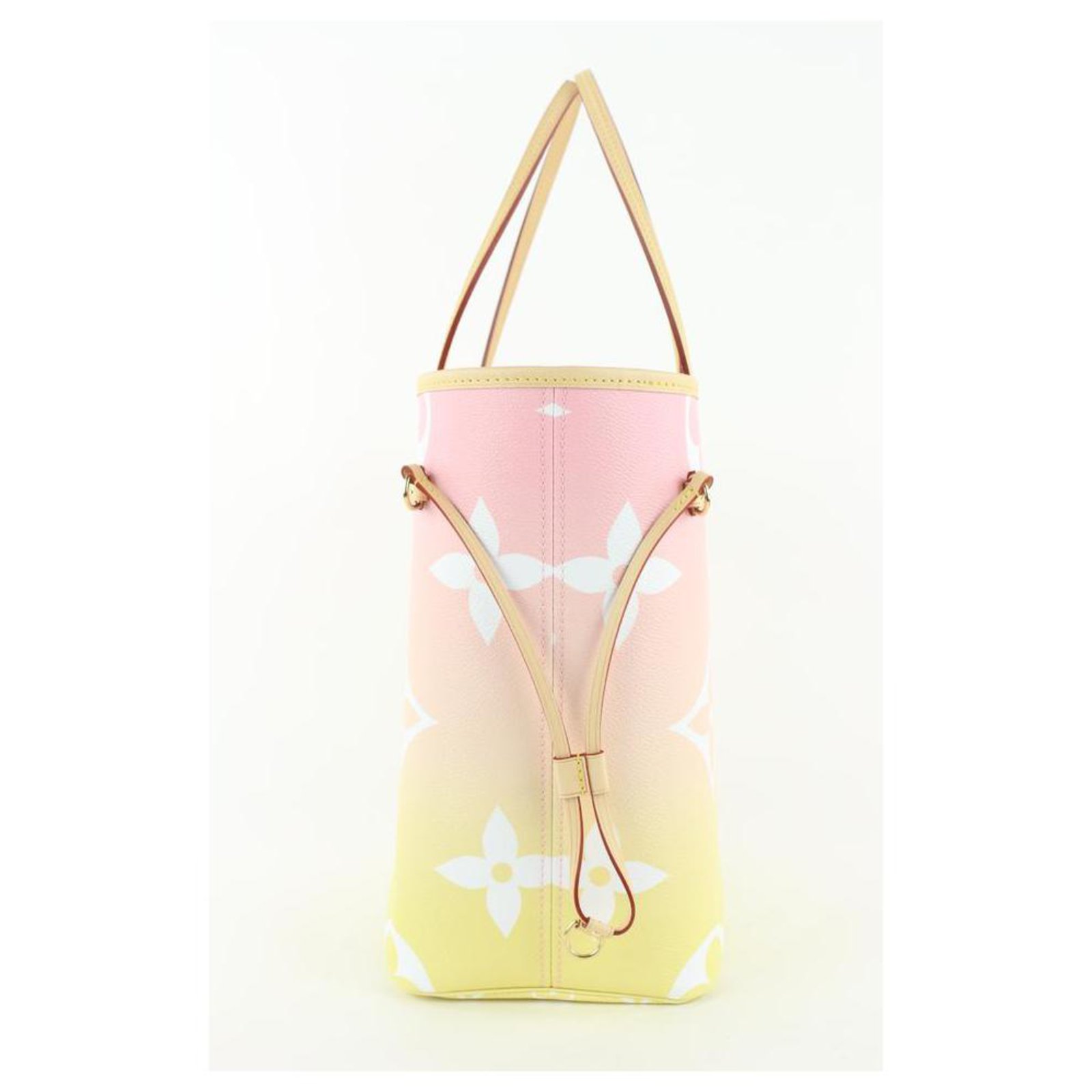 Leather Tote Handbag Neverfull MM by the pool Pink/Yellow, limited edi – LV  PL