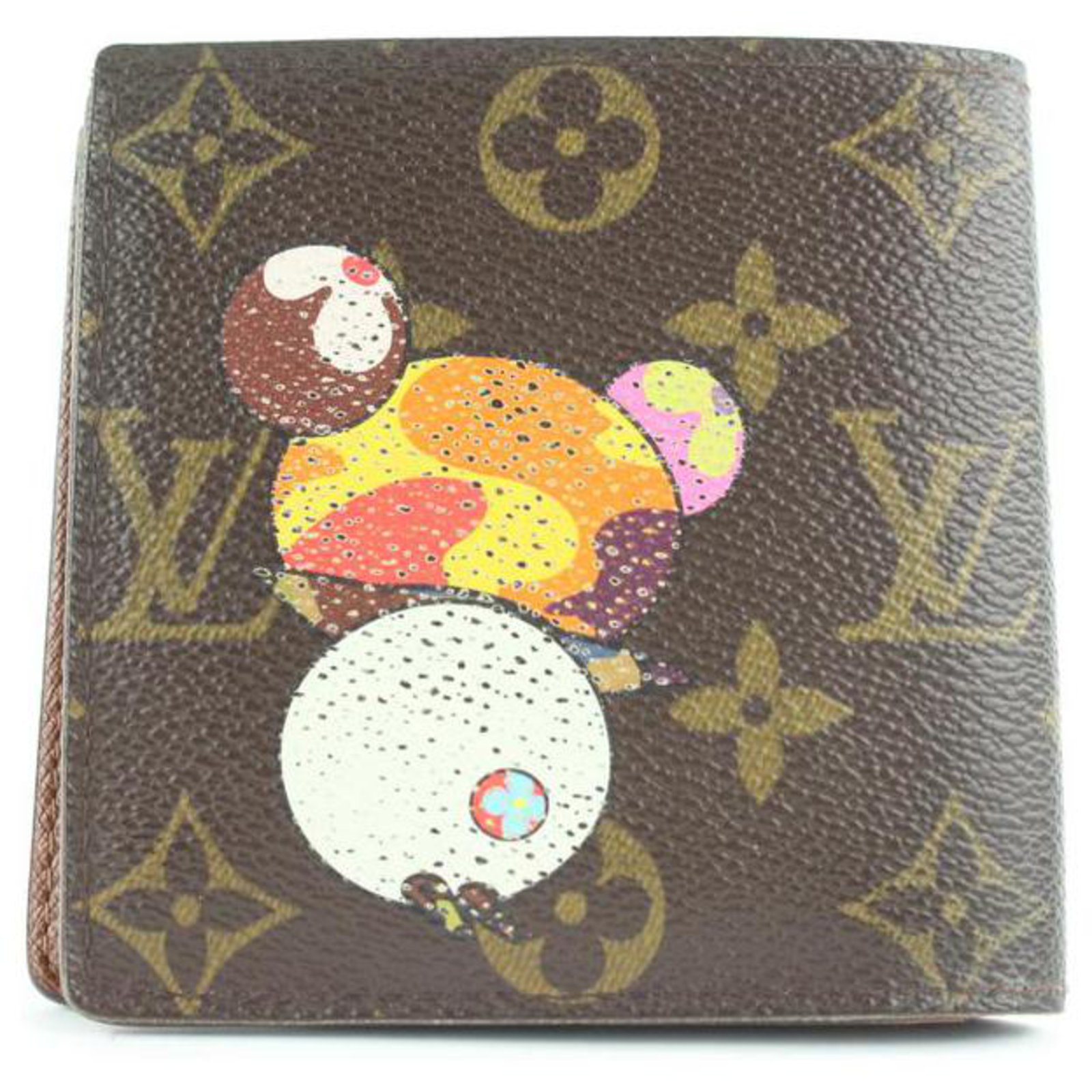 Louis Vuitton Murakami Panda Monogram Marco Bifold Men's Wallet ref.298103  - Joli Closet
