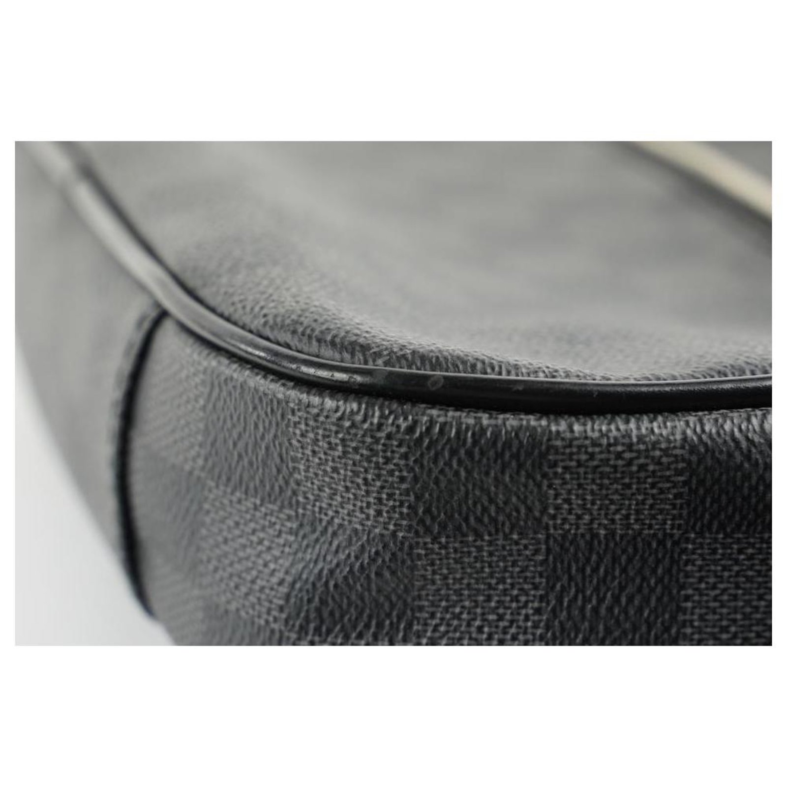 Louis Vuitton Damier Graphite Ambler Belt Bag Fanny Pack Wait Pouch 446lvs32