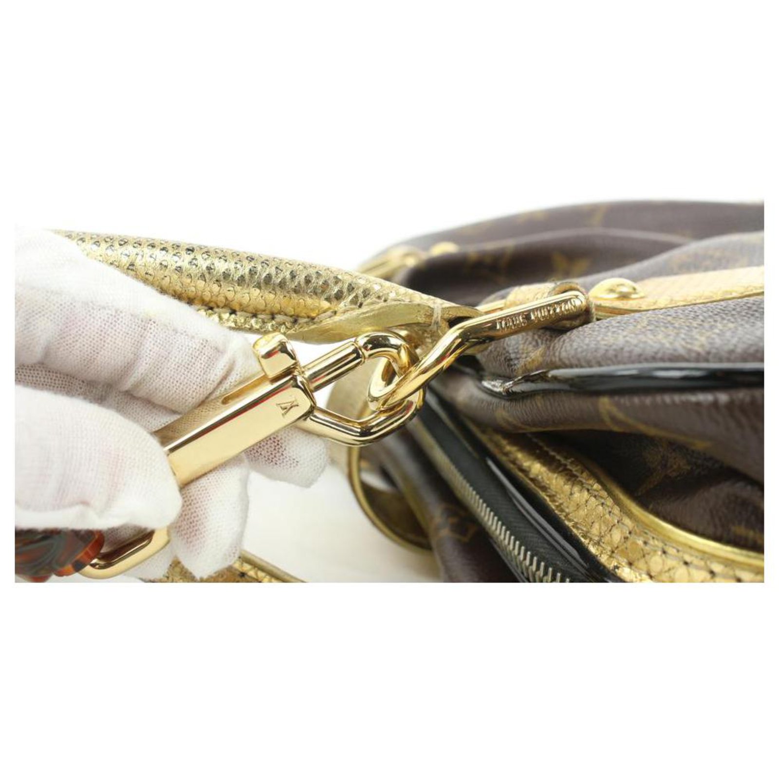 Louis Vuitton Limited Edition Monogram Leopard Adele Chain Boston Leather  ref.298255 - Joli Closet