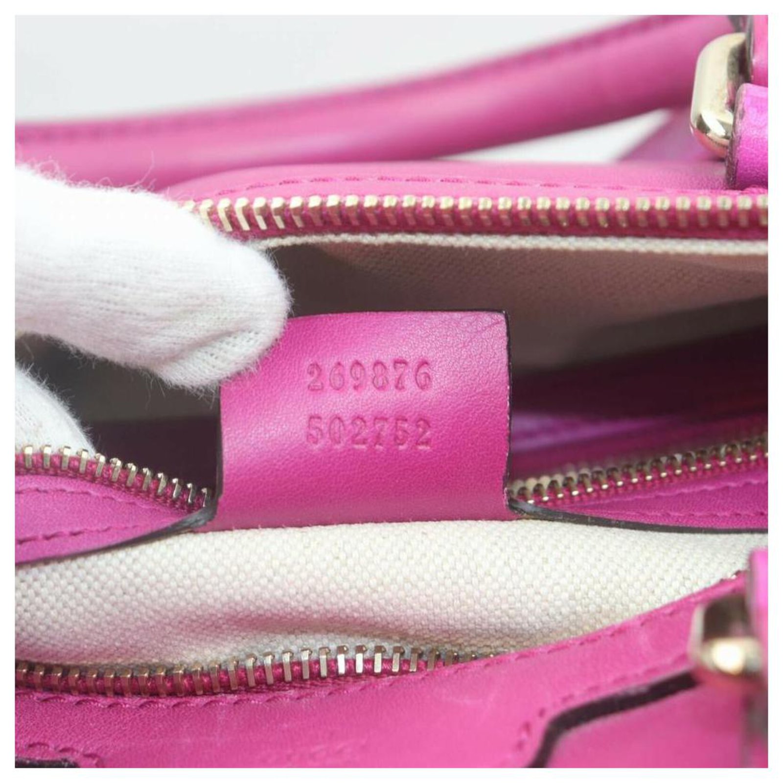 Gucci Hot Pink Fuchsia Leather Joy Boston Bag with Strap  - Joli  Closet
