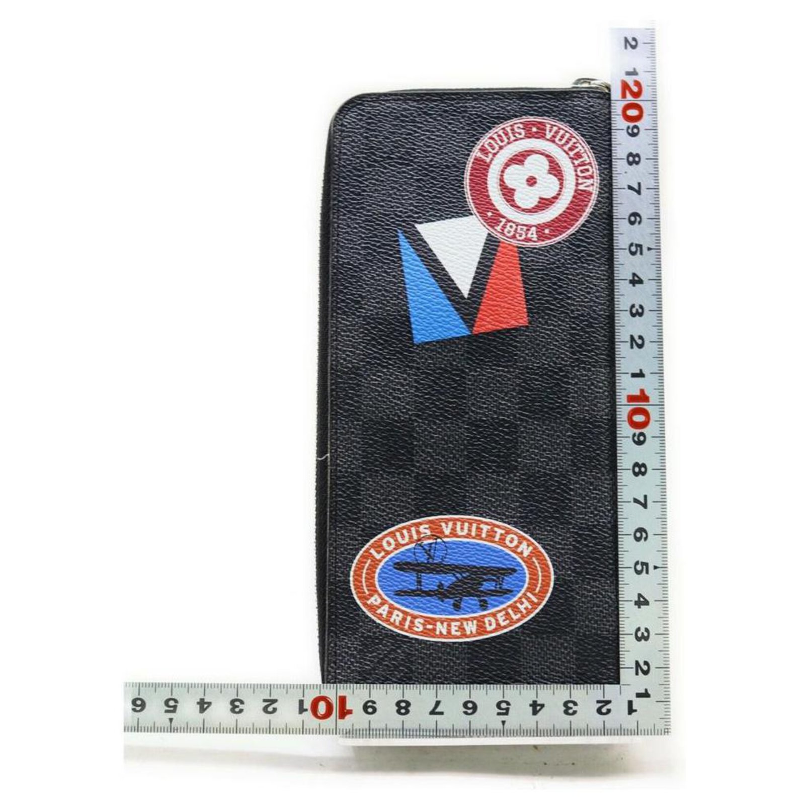 Louis Vuitton Patches Stories Stickers Damier Graphite Vertical Zippy  Wallet 862496
