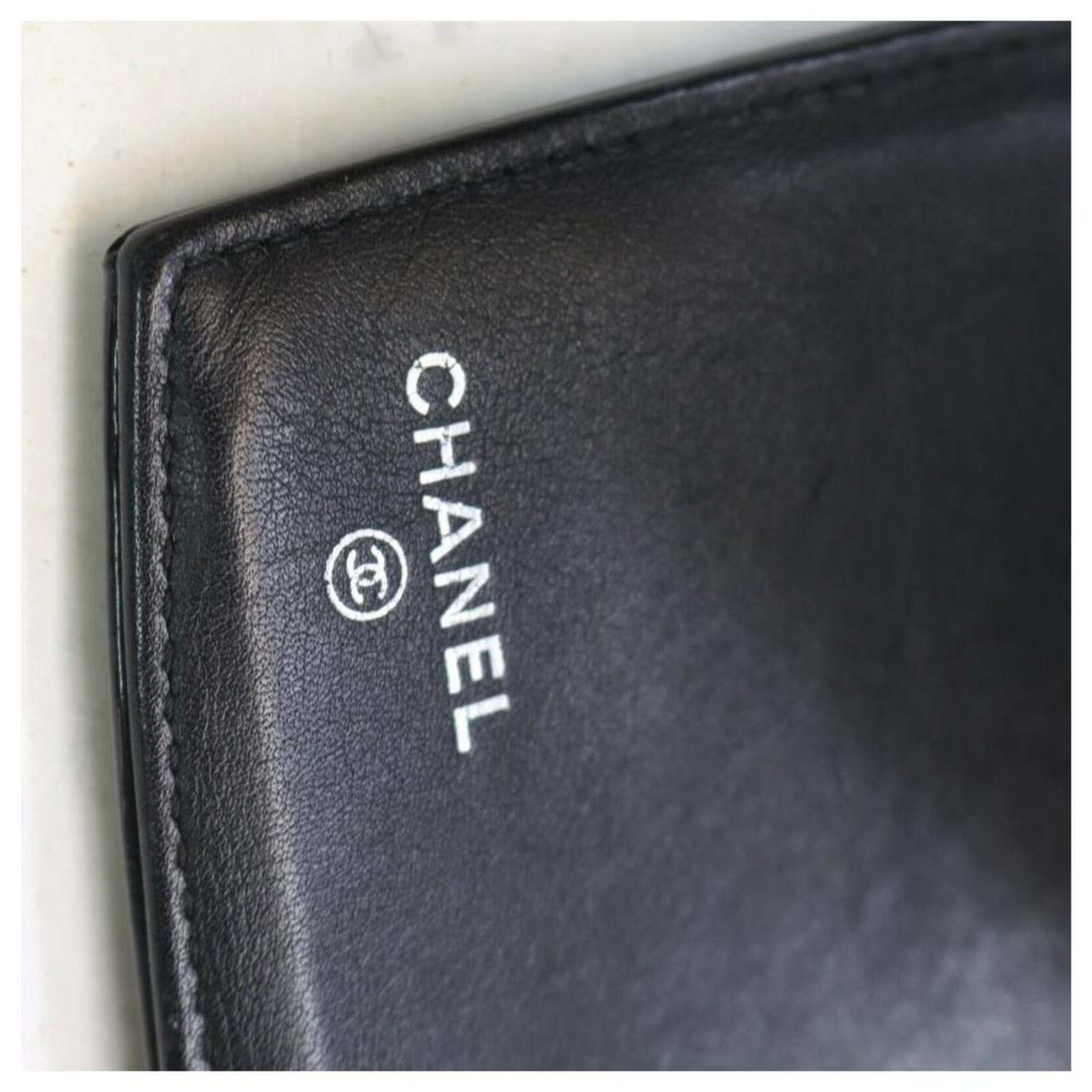 Chanel Black CC Logo Patent Flap Wallet ref.298521 - Joli Closet