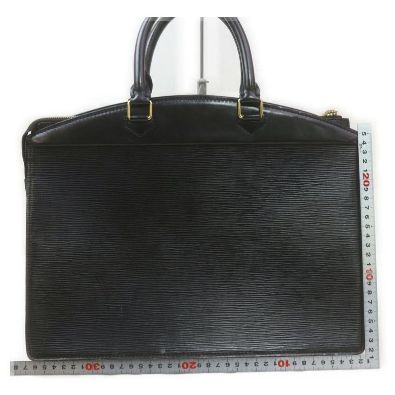 LOUIS VUITTON Black Epi Leather Riviera Satchel Bag