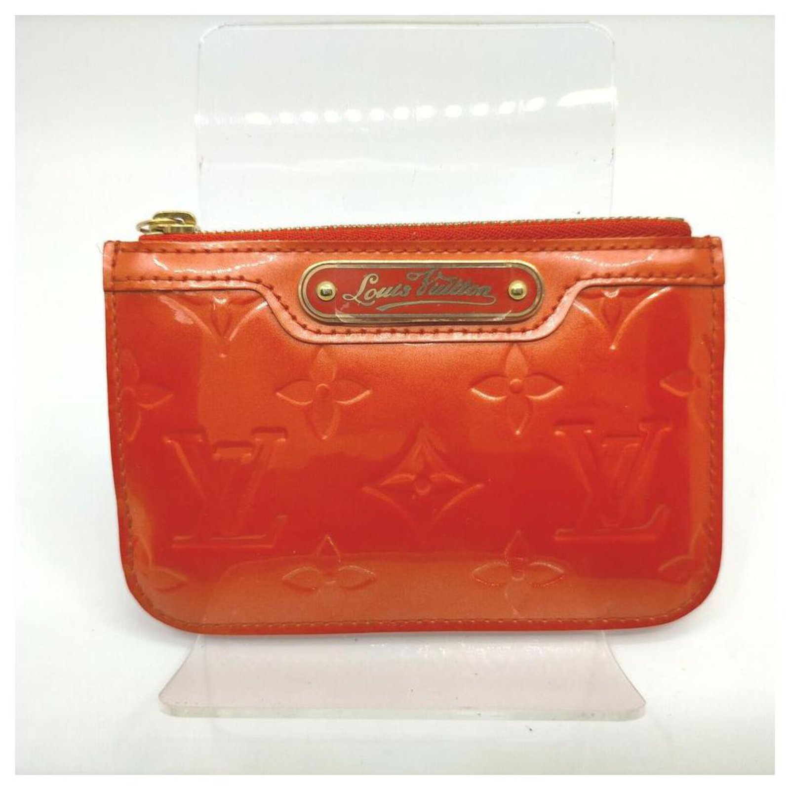 Louis Vuitton Orange Monogram Vernis Pochette Cles NM Key Pouch Keychain  ref.298594 - Joli Closet