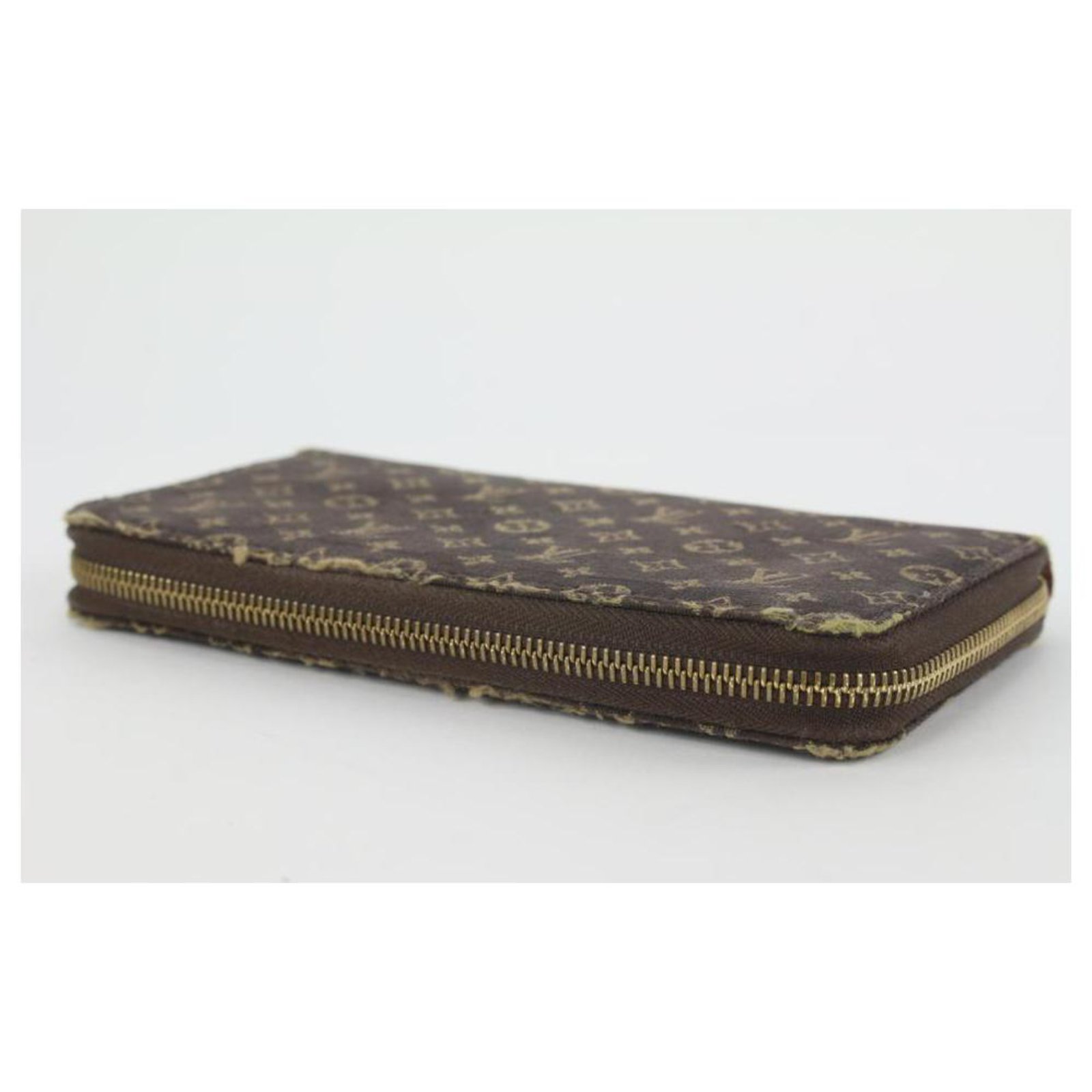 Louis Vuitton Ebene Brown Monogram Mini Lin Zippy Wallet Zip Around  ref.298815 - Joli Closet