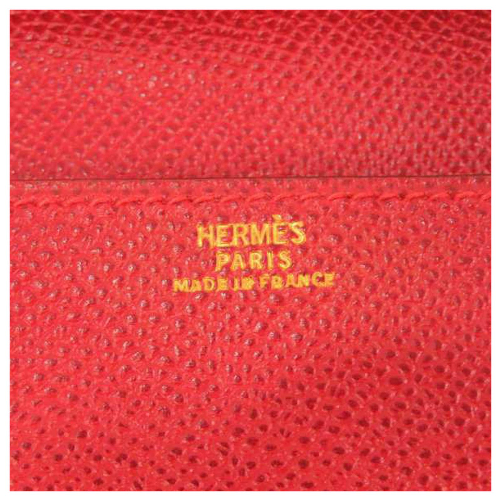 Hermès Hermes Red Courchevel Pochette Green Waist Bag Leather Pony-style  calfskin ref.186684 - Joli Closet