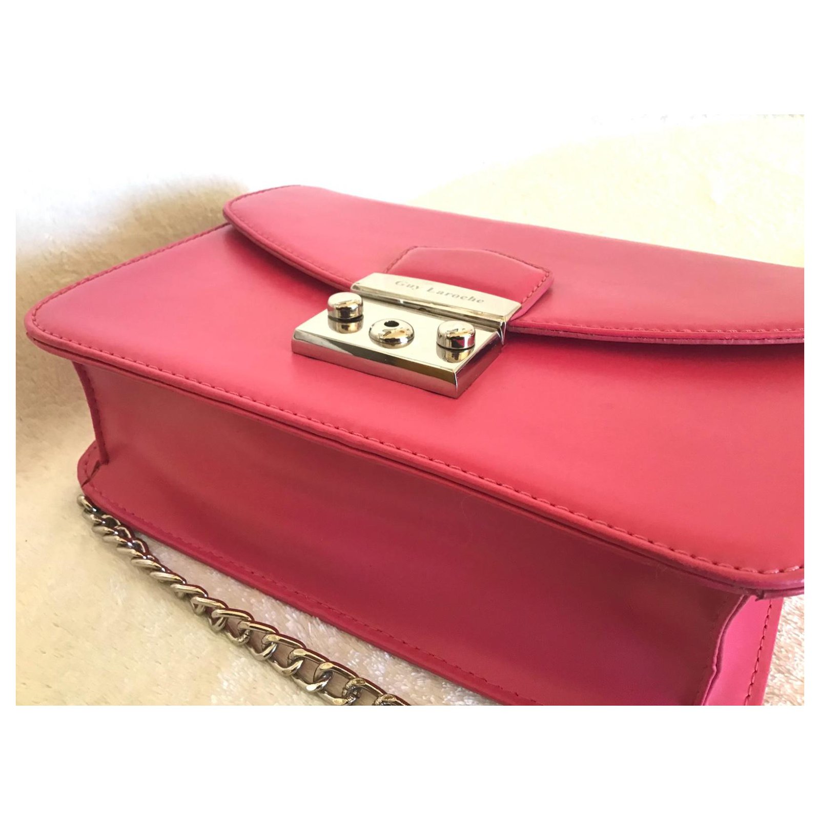 Guy Laroche Handbags Pink Leather ref.299762 - Joli Closet