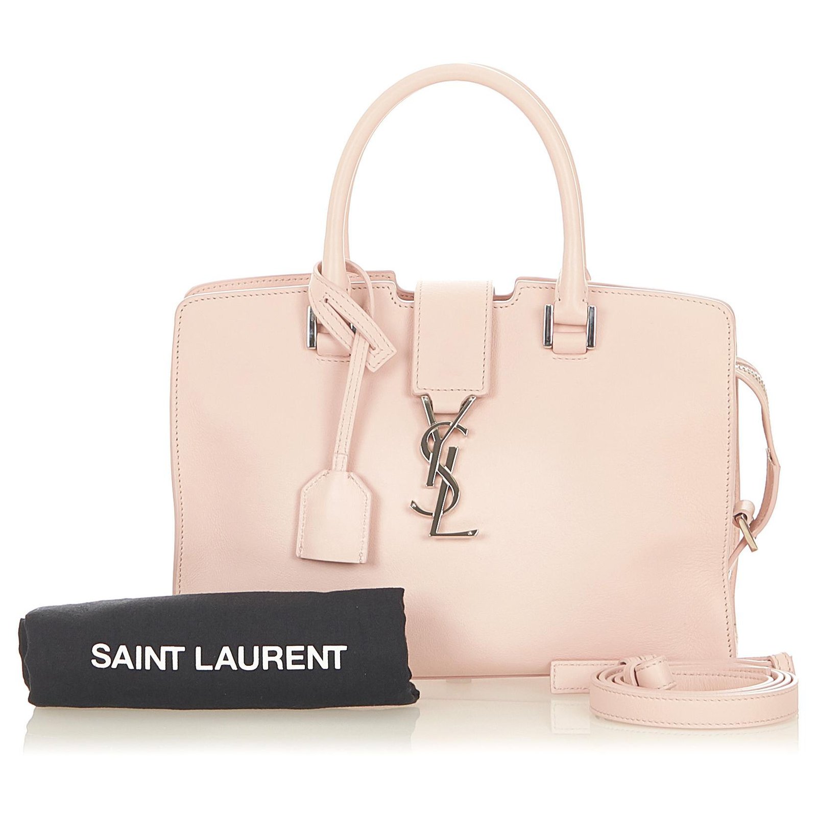 Yves Saint Laurent YSL Pink Baby Downtown Cabas Leather Satchel Pony-style  calfskin ref.299894 - Joli Closet