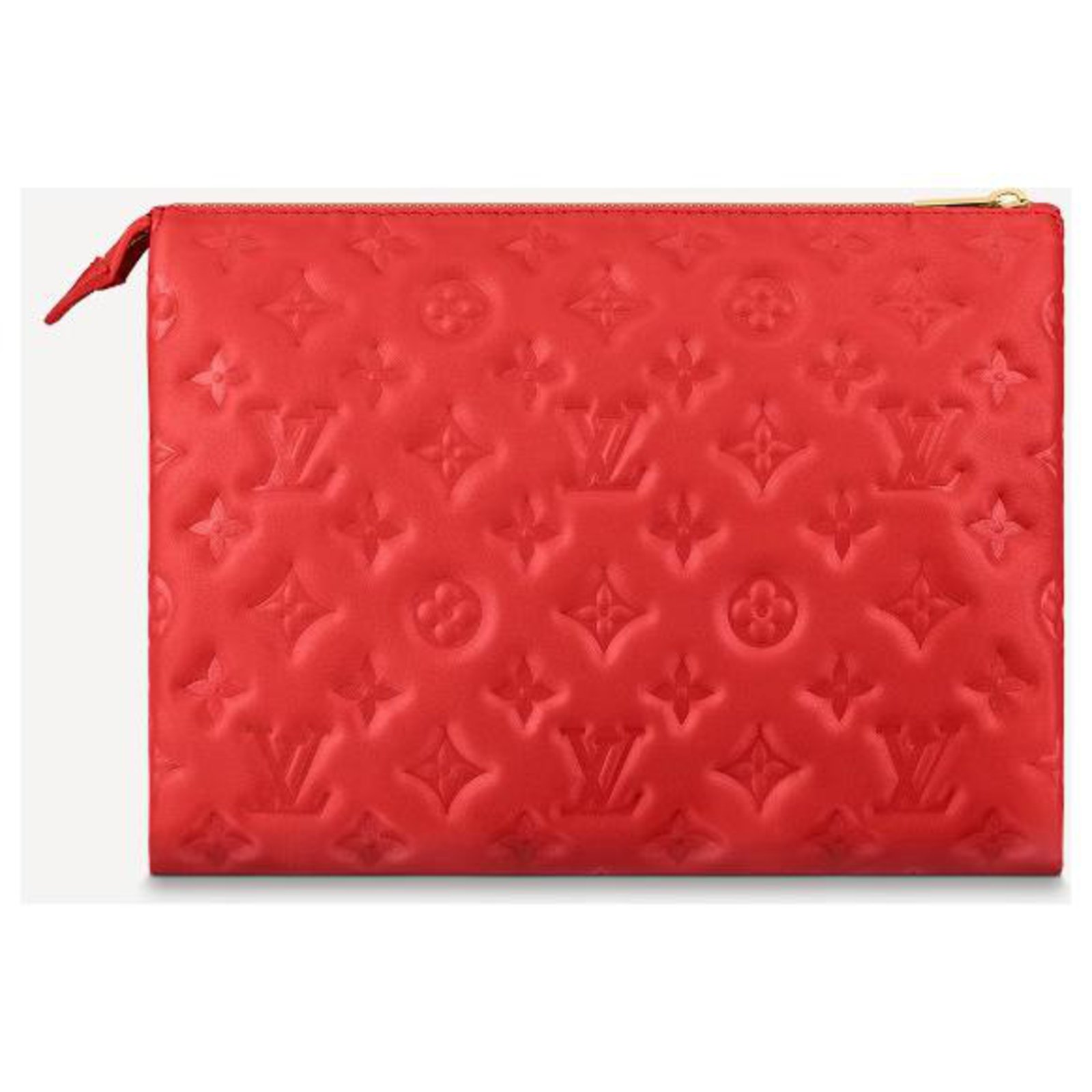 Coussin leather handbag Louis Vuitton Red in Leather - 35761562