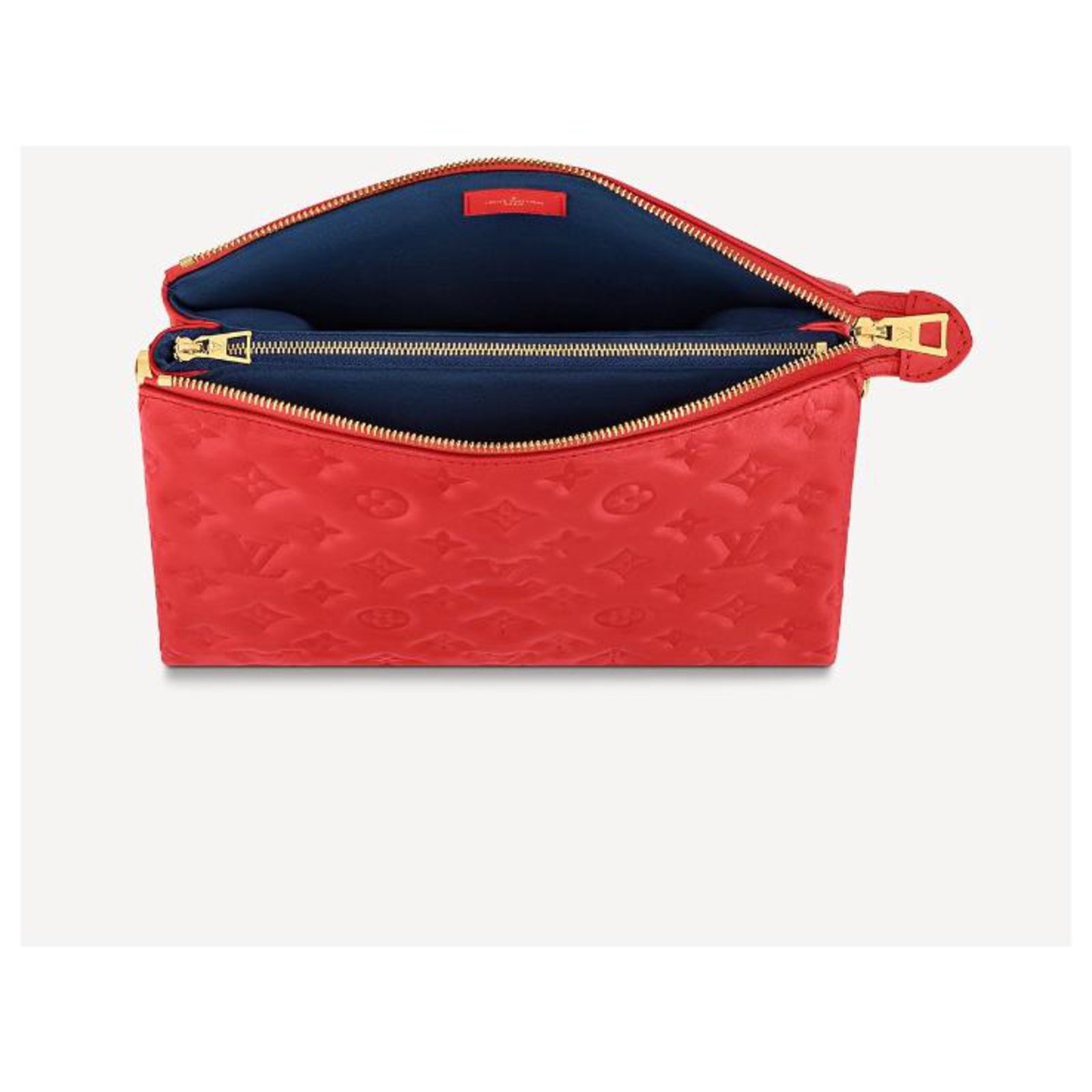 Coussin cloth handbag Louis Vuitton Red in Cloth - 32210865