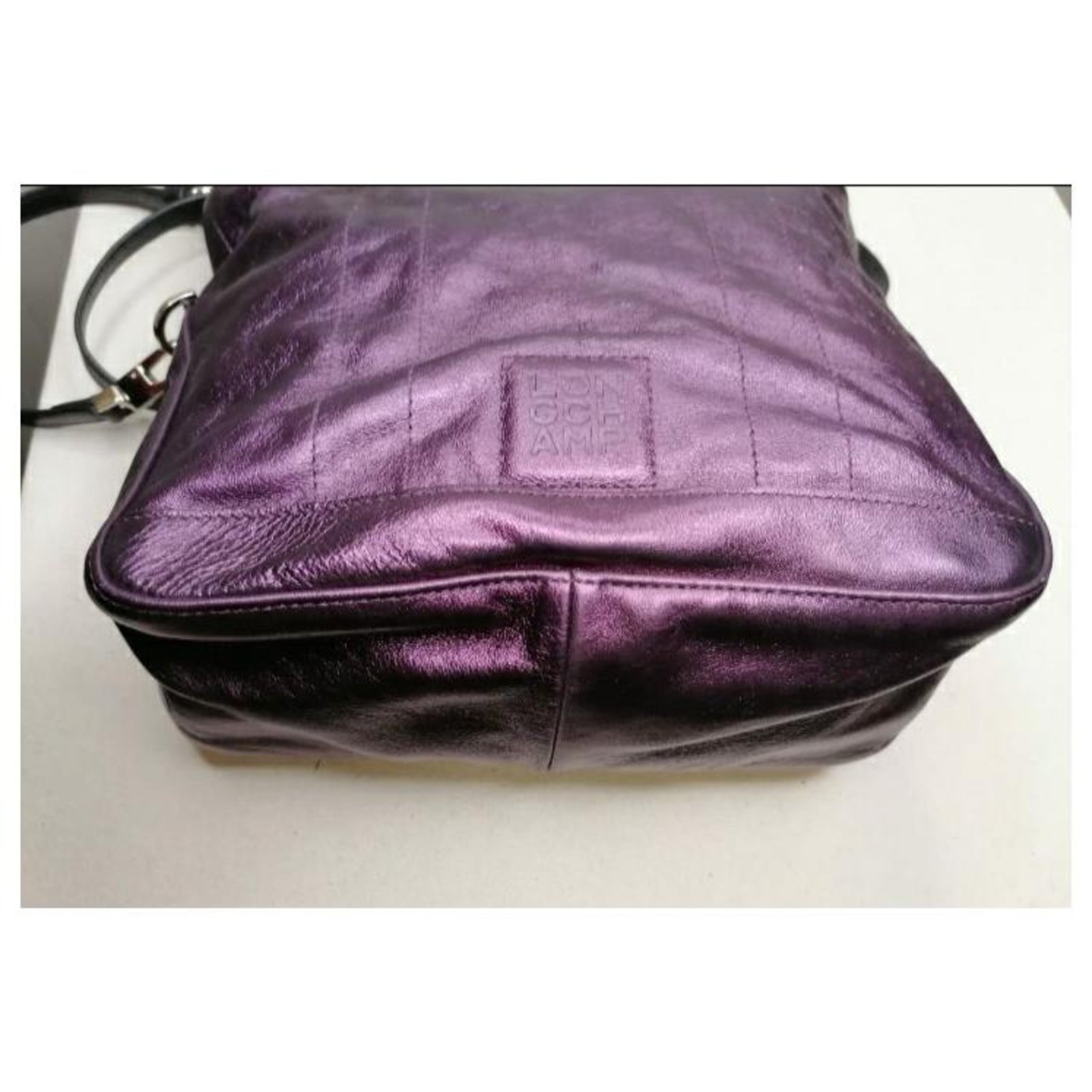 Longchamp shoulder bag lavender Patent leather ref.301371 - Joli Closet