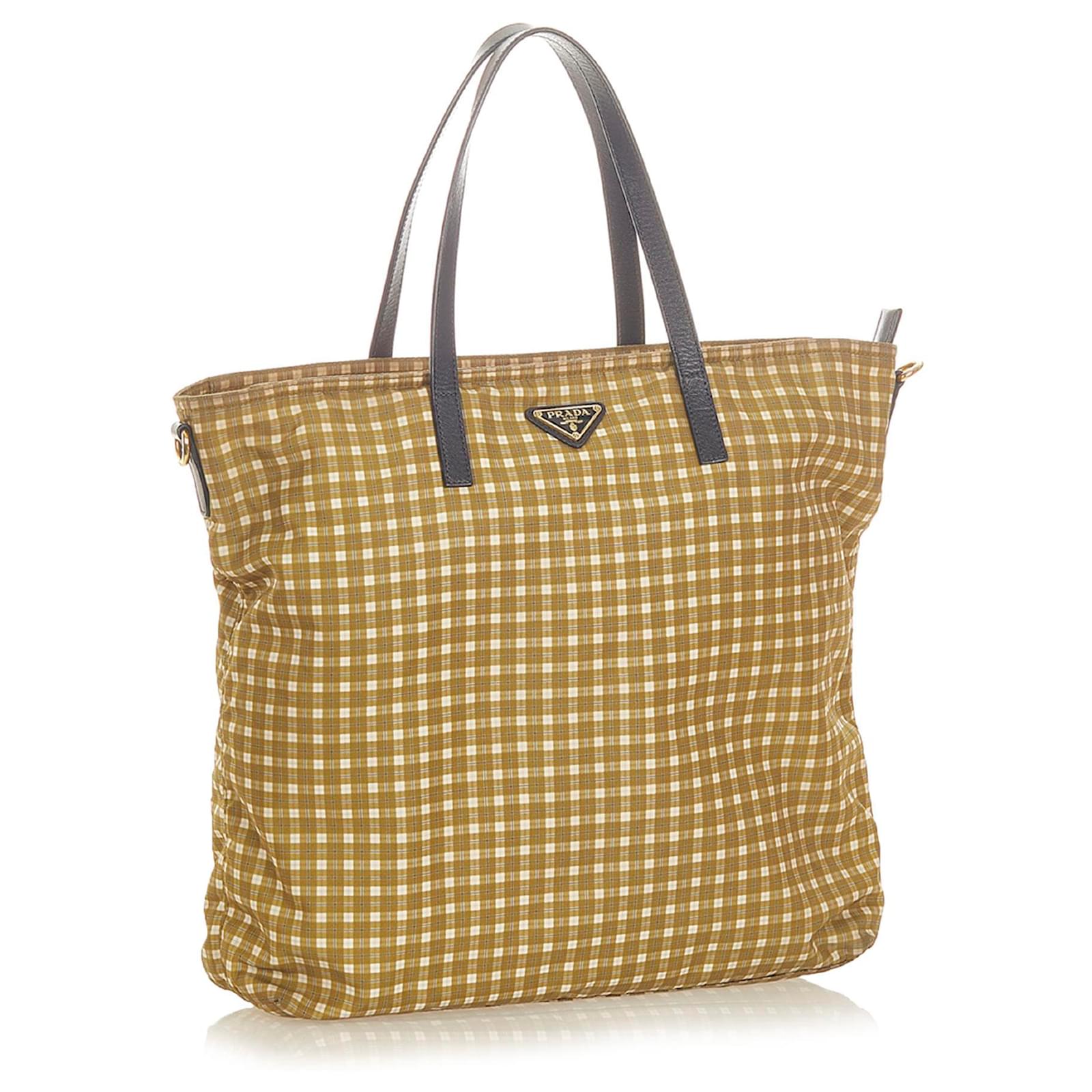 prada checked bag