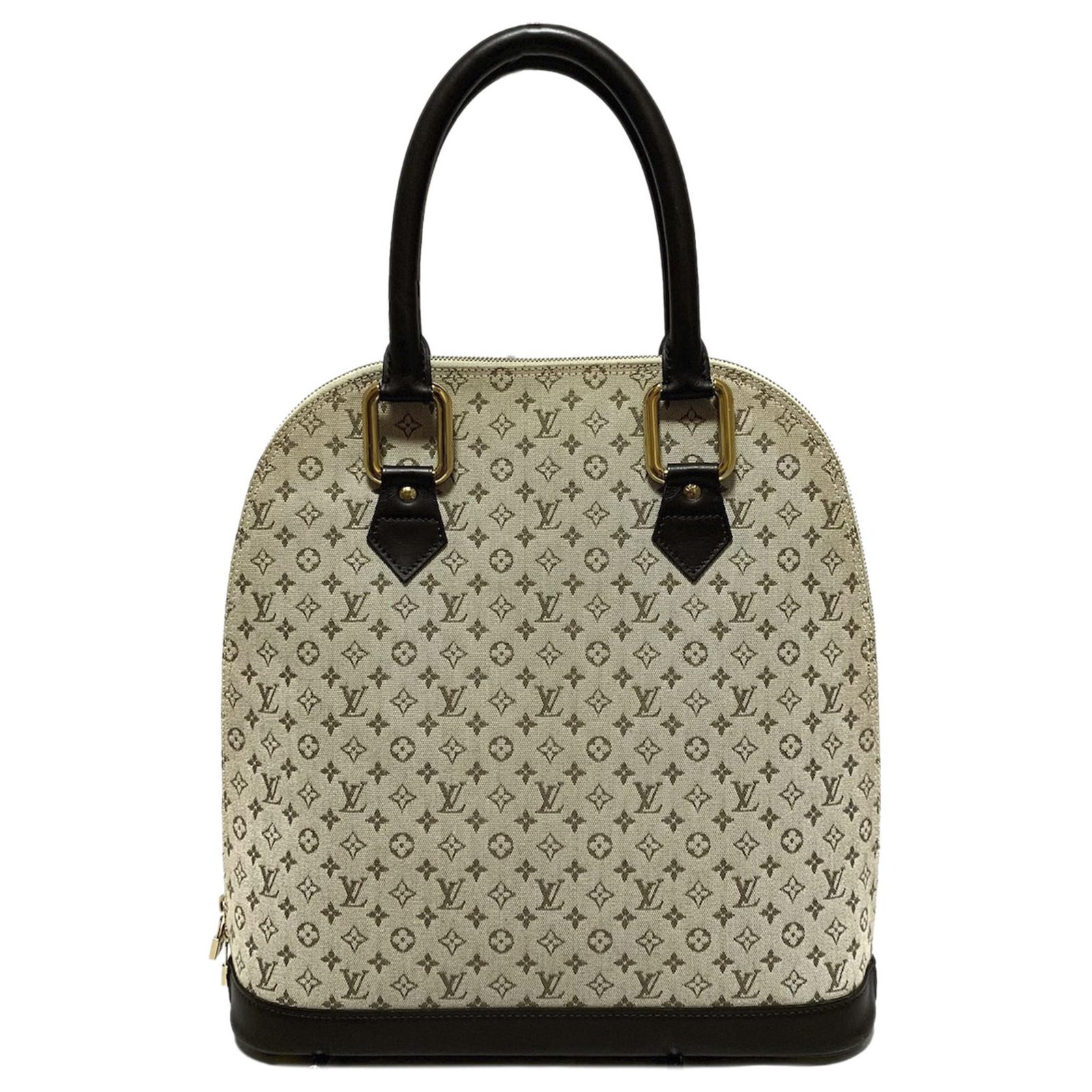 Louis Vuitton Gray Monogram Mini Lin Alma Haut Black Grey Leather