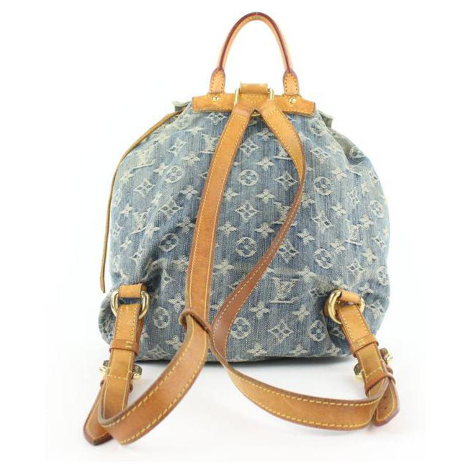 Louis Vuitton Monogram Denim Sac a Dos GM Backpack Leather ref.303362 -  Joli Closet