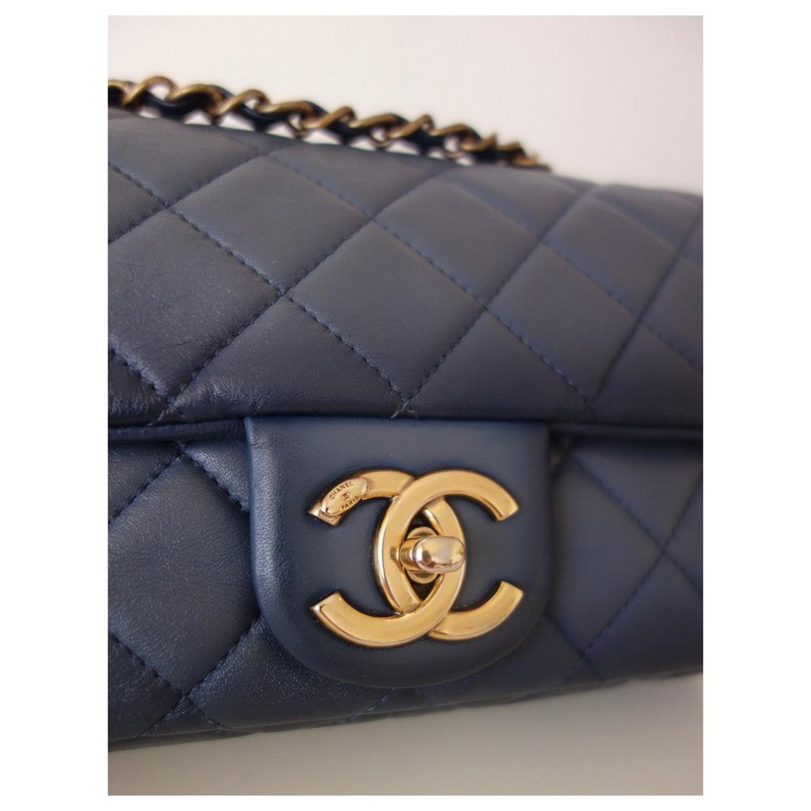 Timeless Classic Chanel tie and dye bag Blue Leather ref.303413