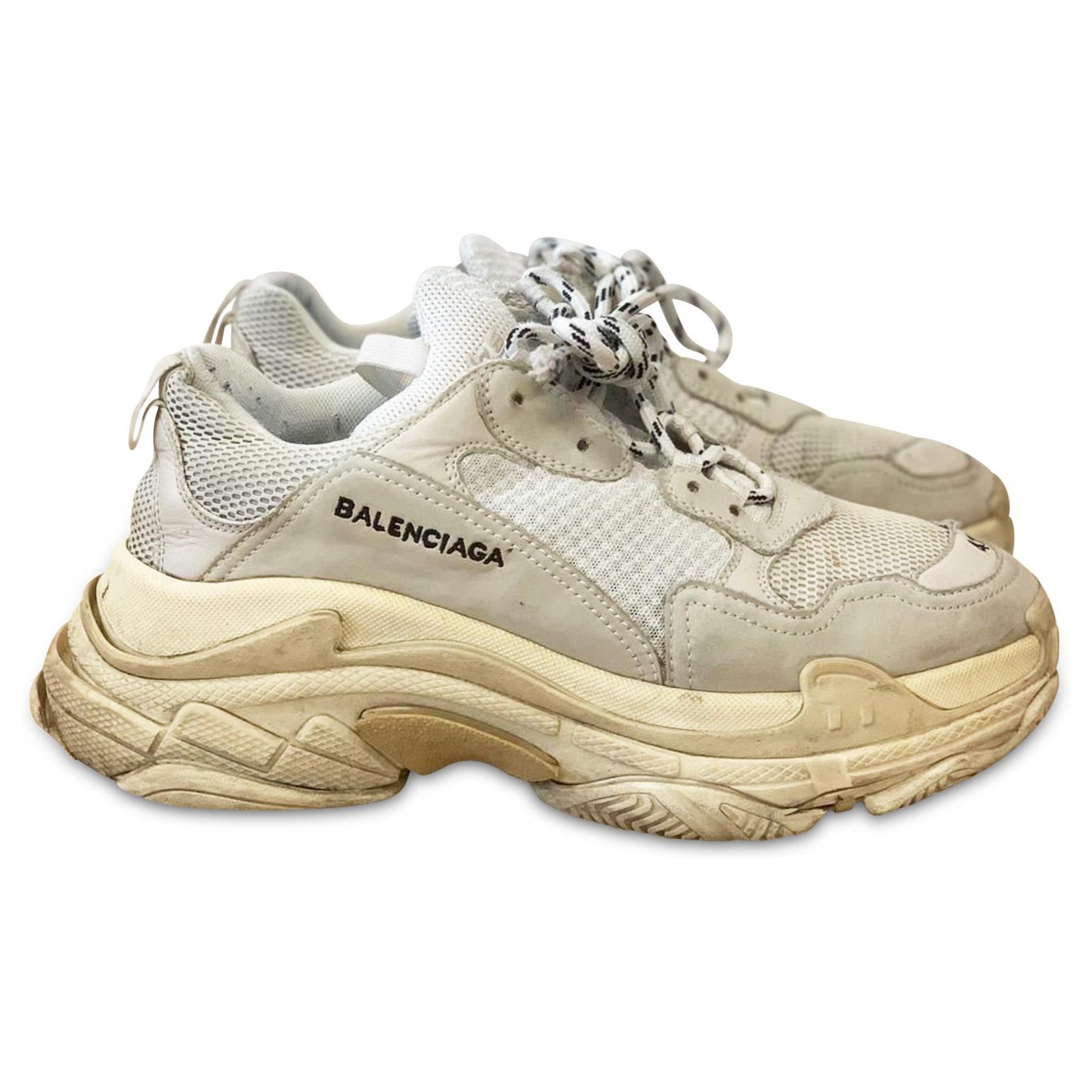 balenciaga white cream