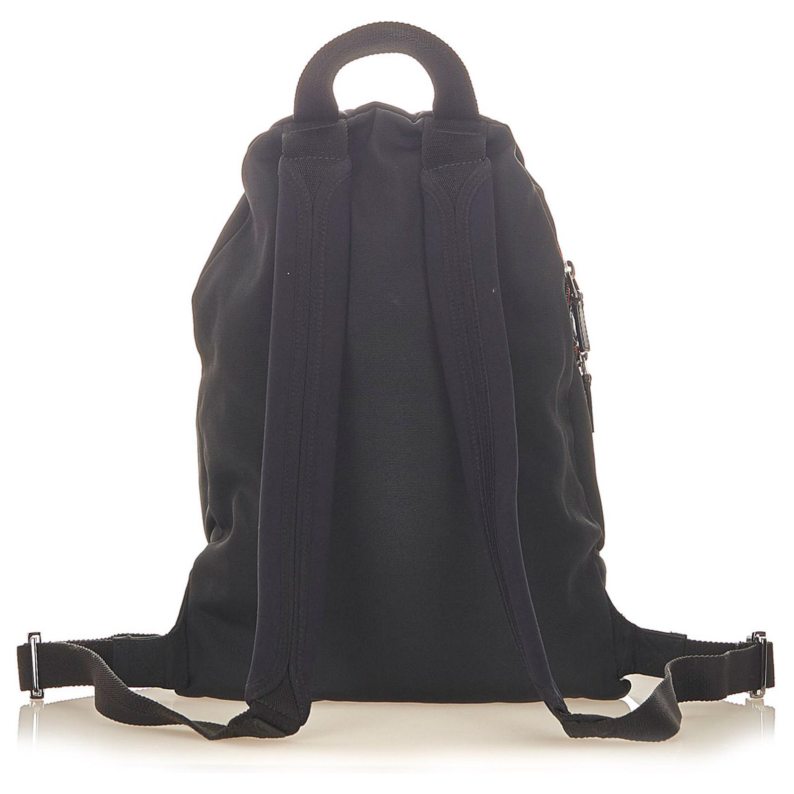 Gucci Black Nylon Web Zipper Line Backpack Gucci