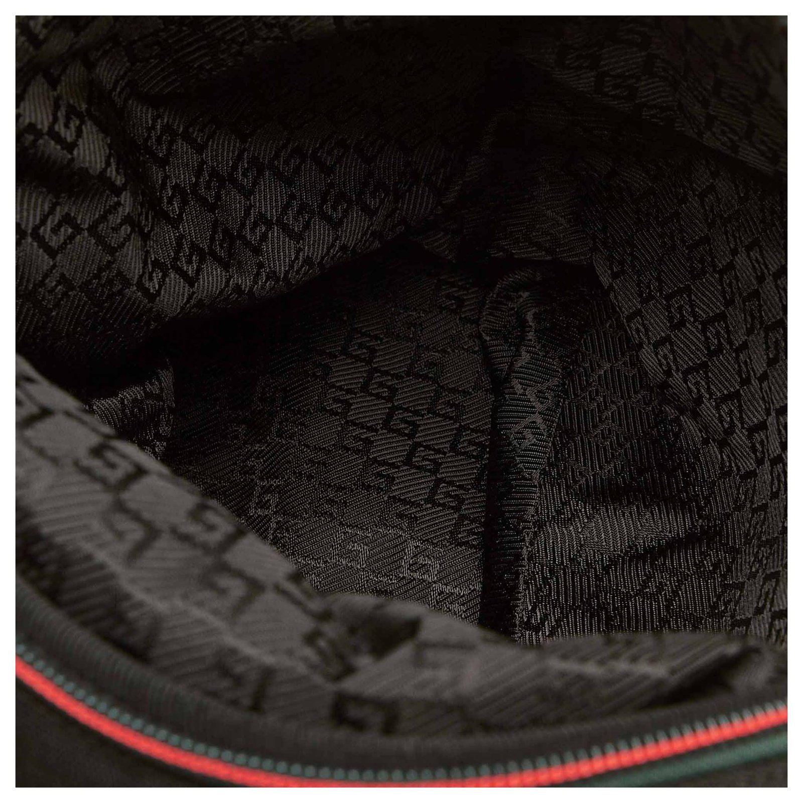 Gucci Black Nylon Web Zipper Line Backpack Gucci