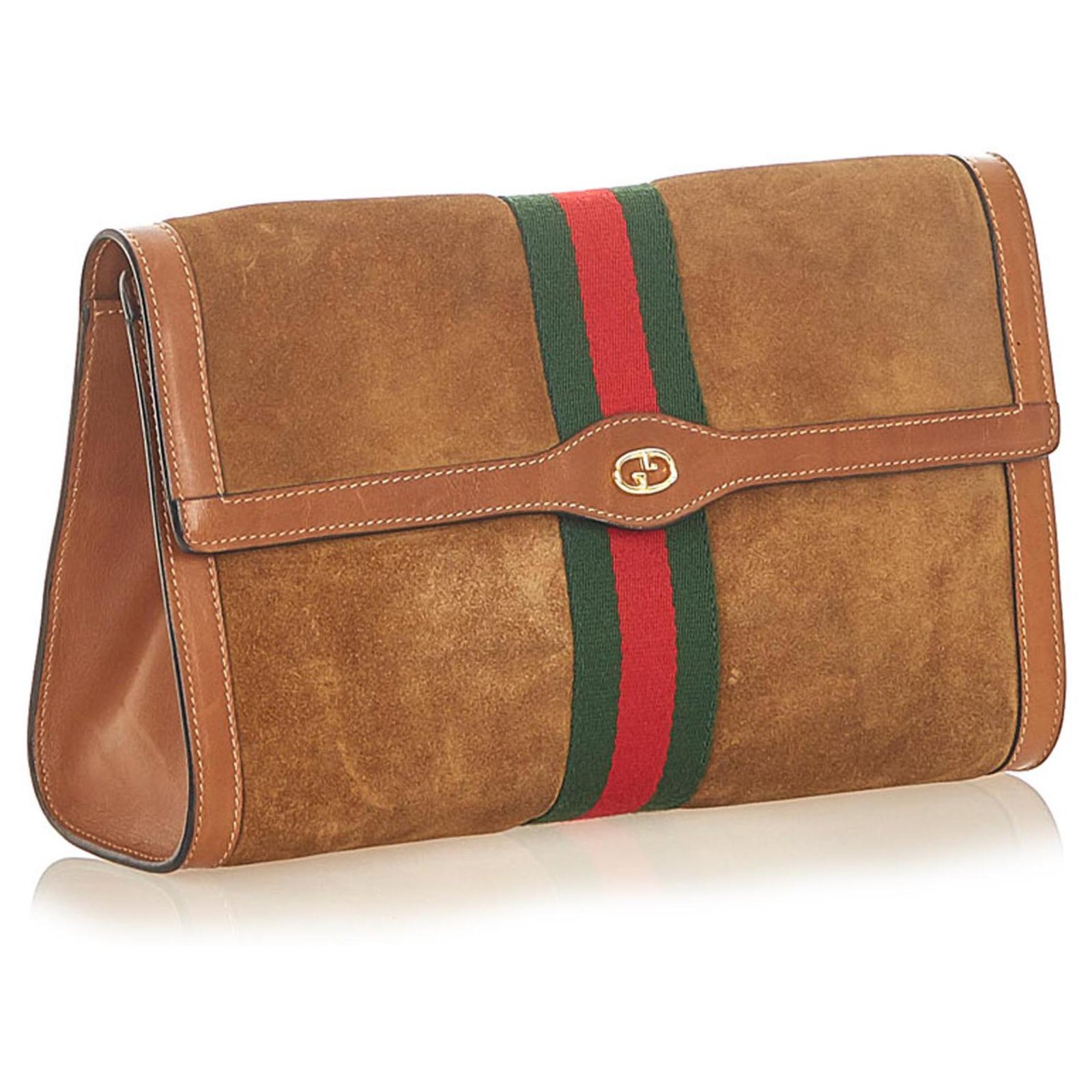 Pochette ophidia en cuir Gucci Marron en Cuir - 32100205