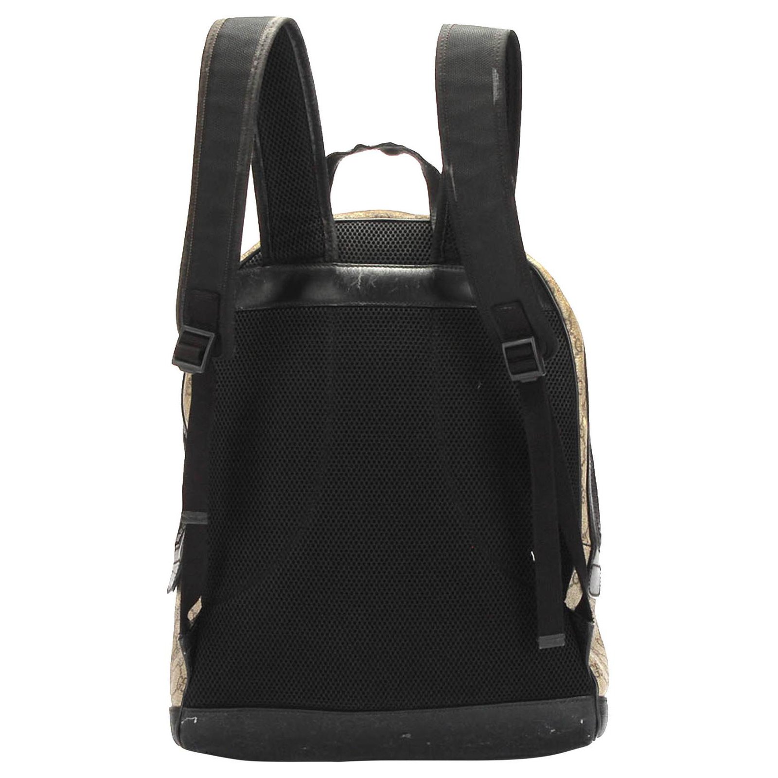 Gucci Brown GG Supreme Backpack Black Light brown Leather Cloth Pony-style  calfskin Cloth ref.303752 - Joli Closet