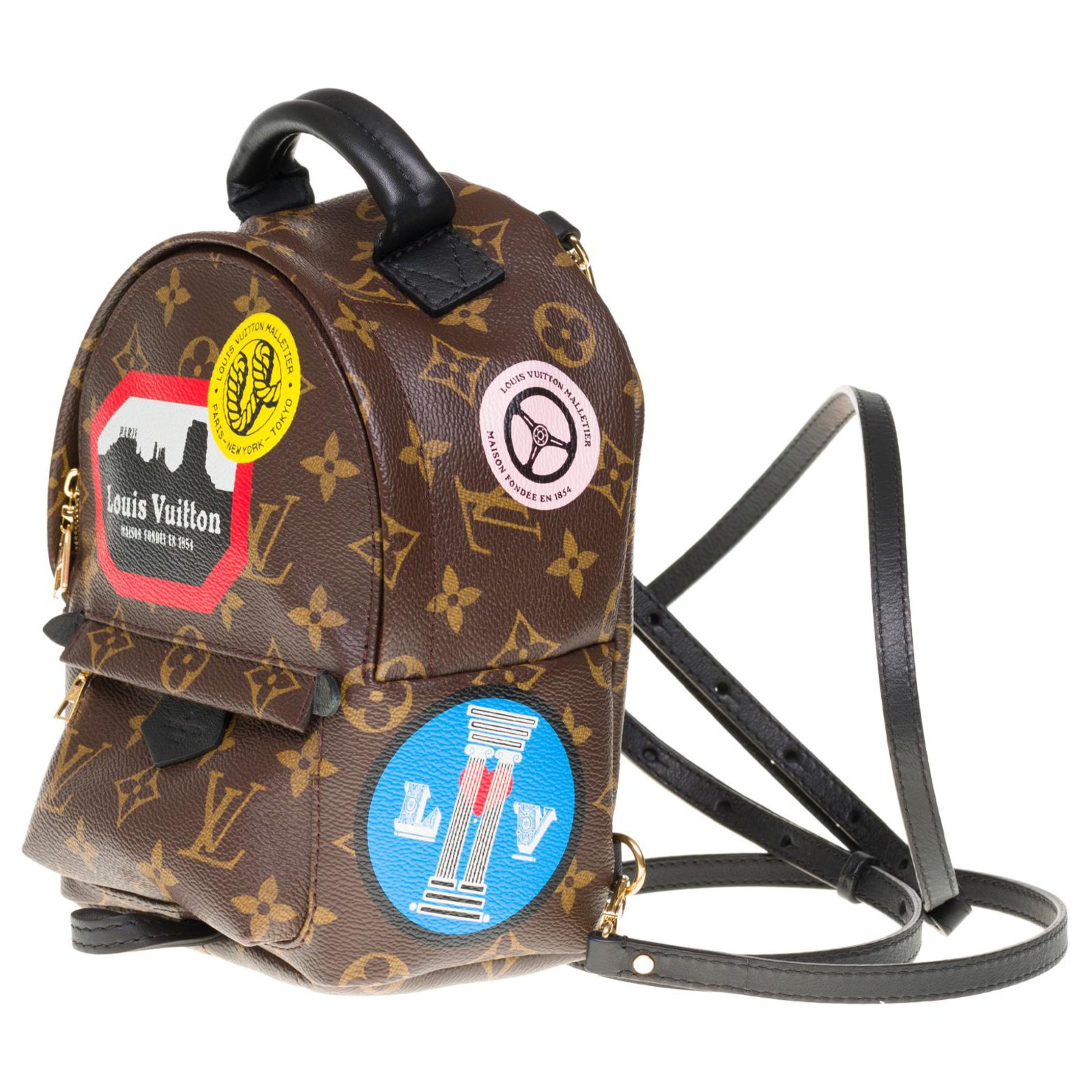 Louis Vuitton Palm Springs Backpack Limited Edition World Tour Monogram Canvas Mini Brown