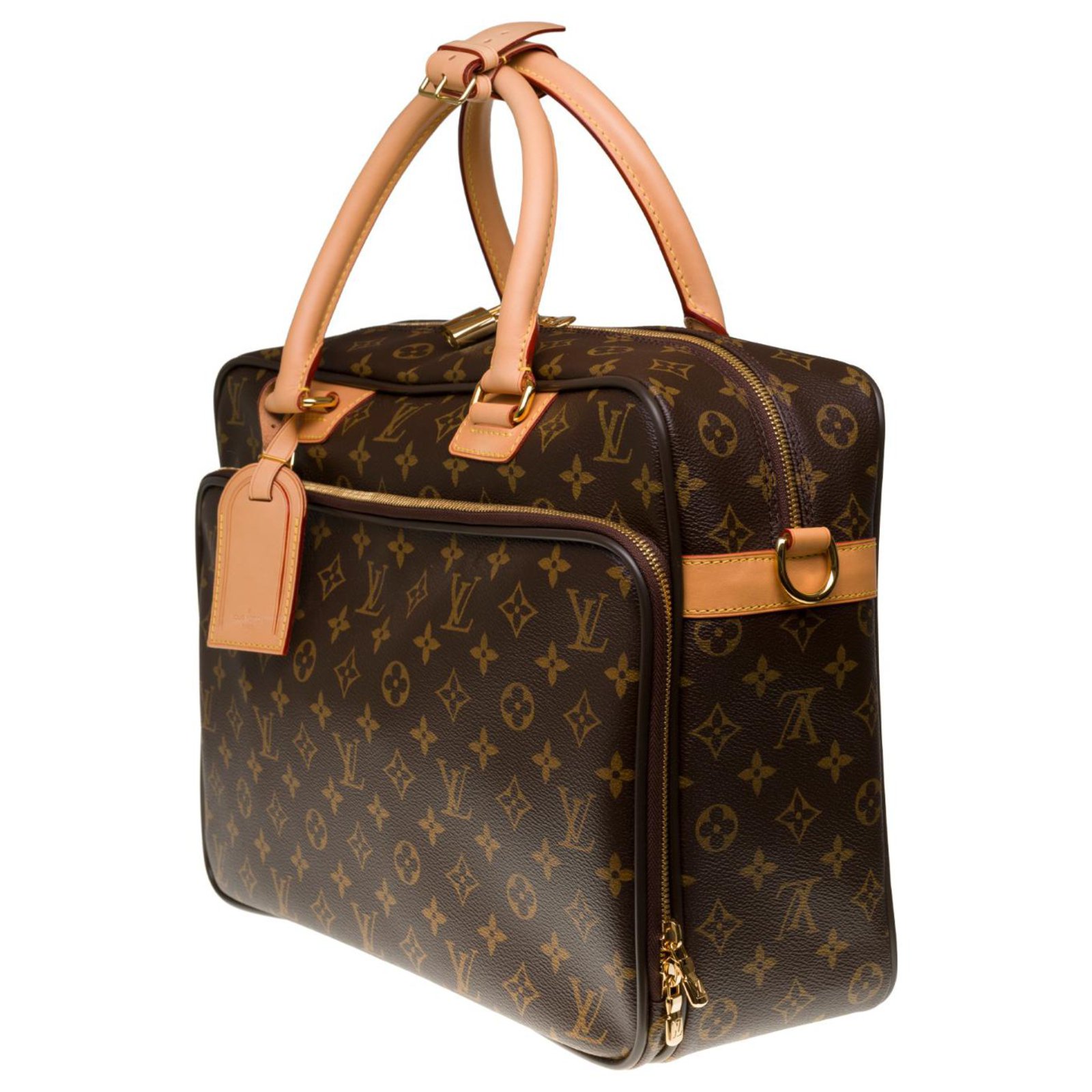 Louis Vuitton Alize travel bag in monogram canvas and natural