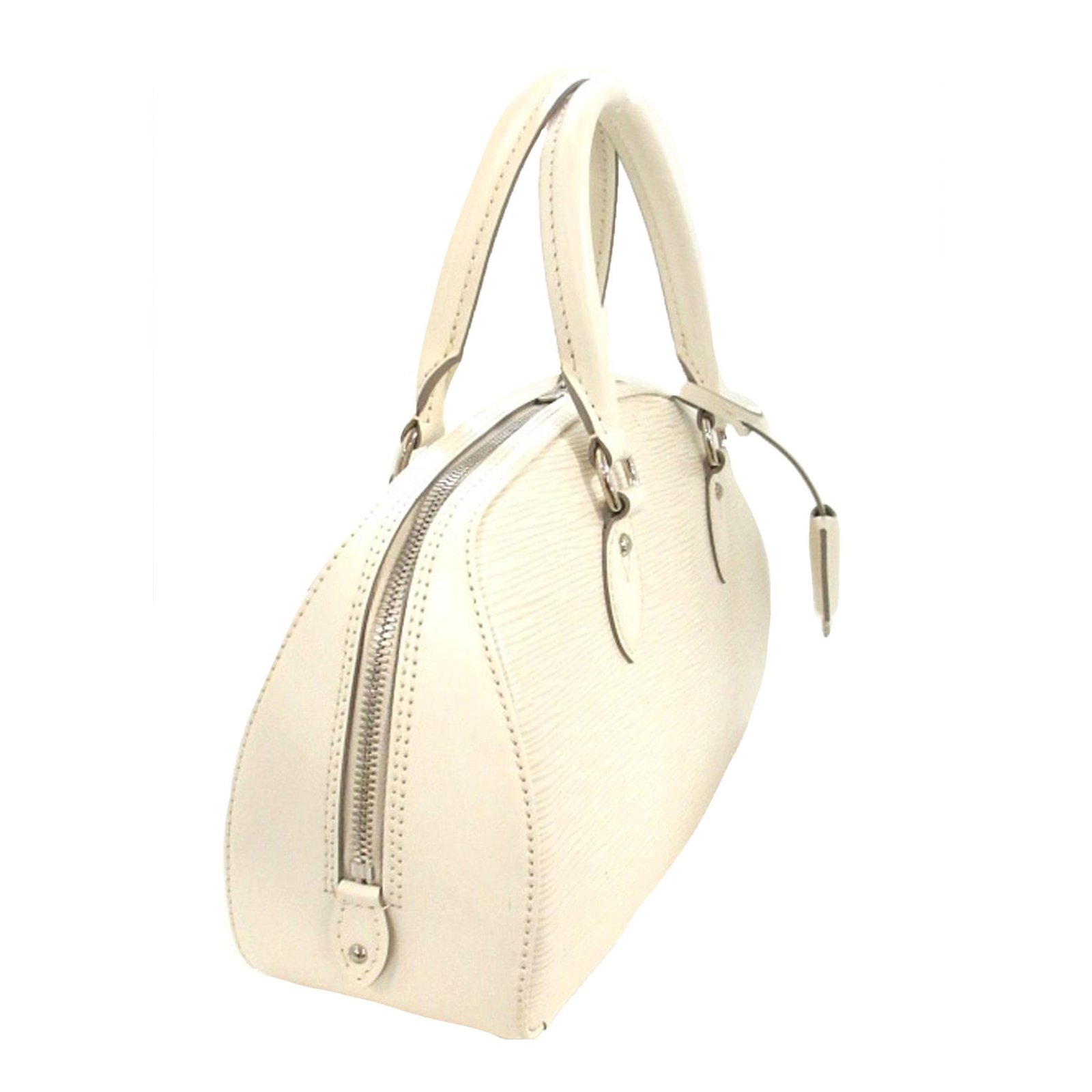 Louis Vuitton White Epi Jasmine Cream Leather ref.304289 - Joli Closet