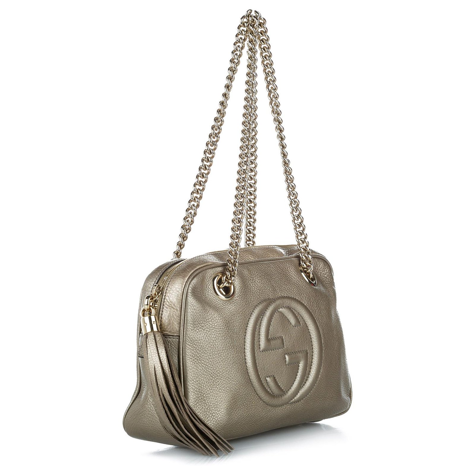 Gucci Brown Soho Chain Leather Shoulder Bag