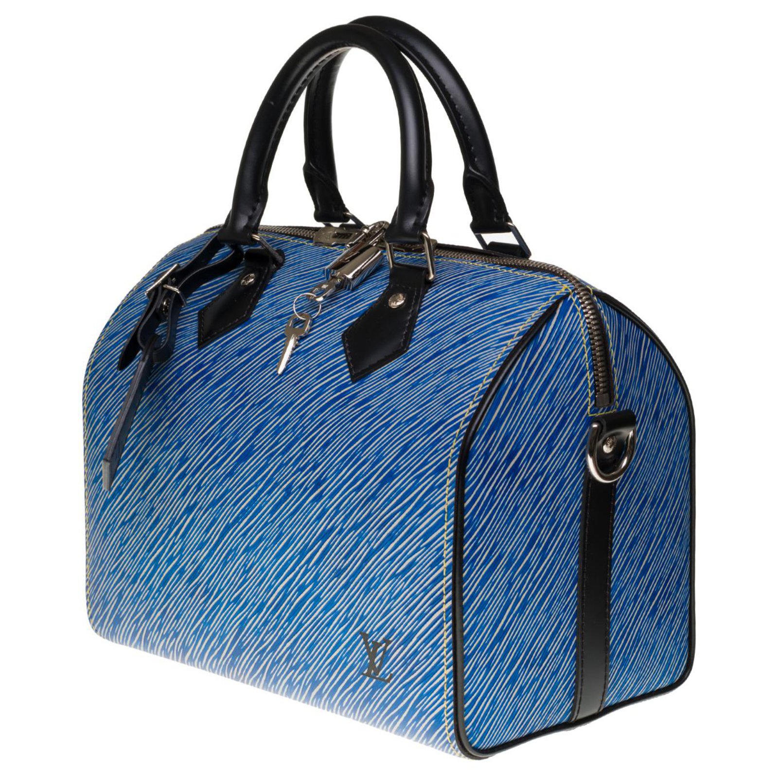 Authentic Louis Vuitton Blue Denim Speedy 25 Bag India