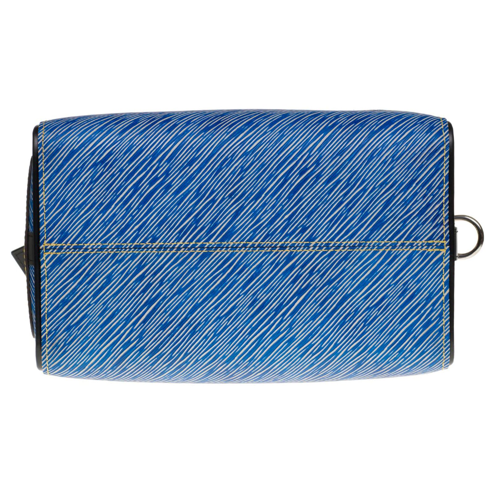 Louis Vuitton Rare Speedy 25 blue and white Epi Denim shoulder strap with a  removable and adjustable black leather shoulder strap ref.304892 - Joli  Closet
