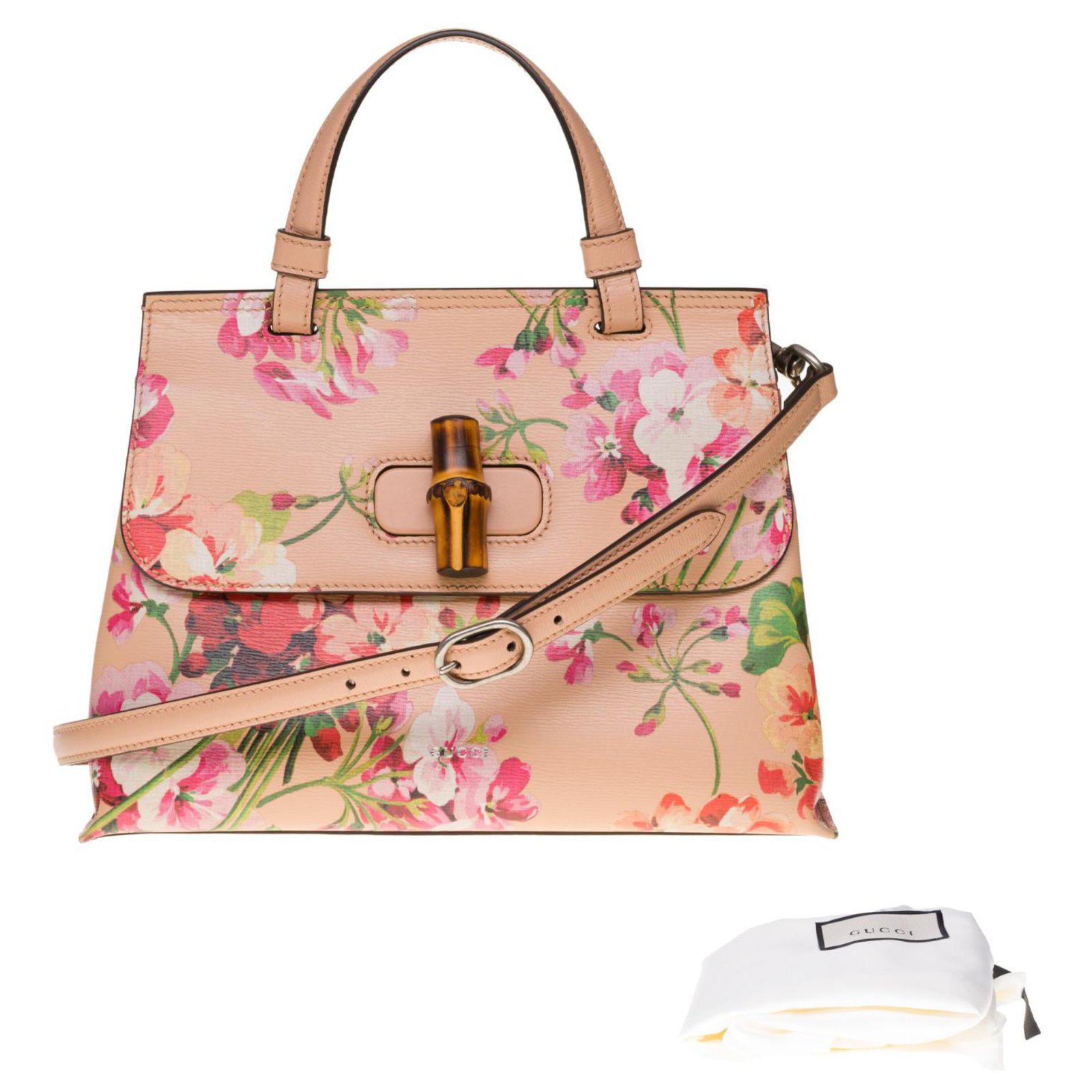 New / GUCCI Bamboo Daily Bloom bag Leather ref.304992 - Closet