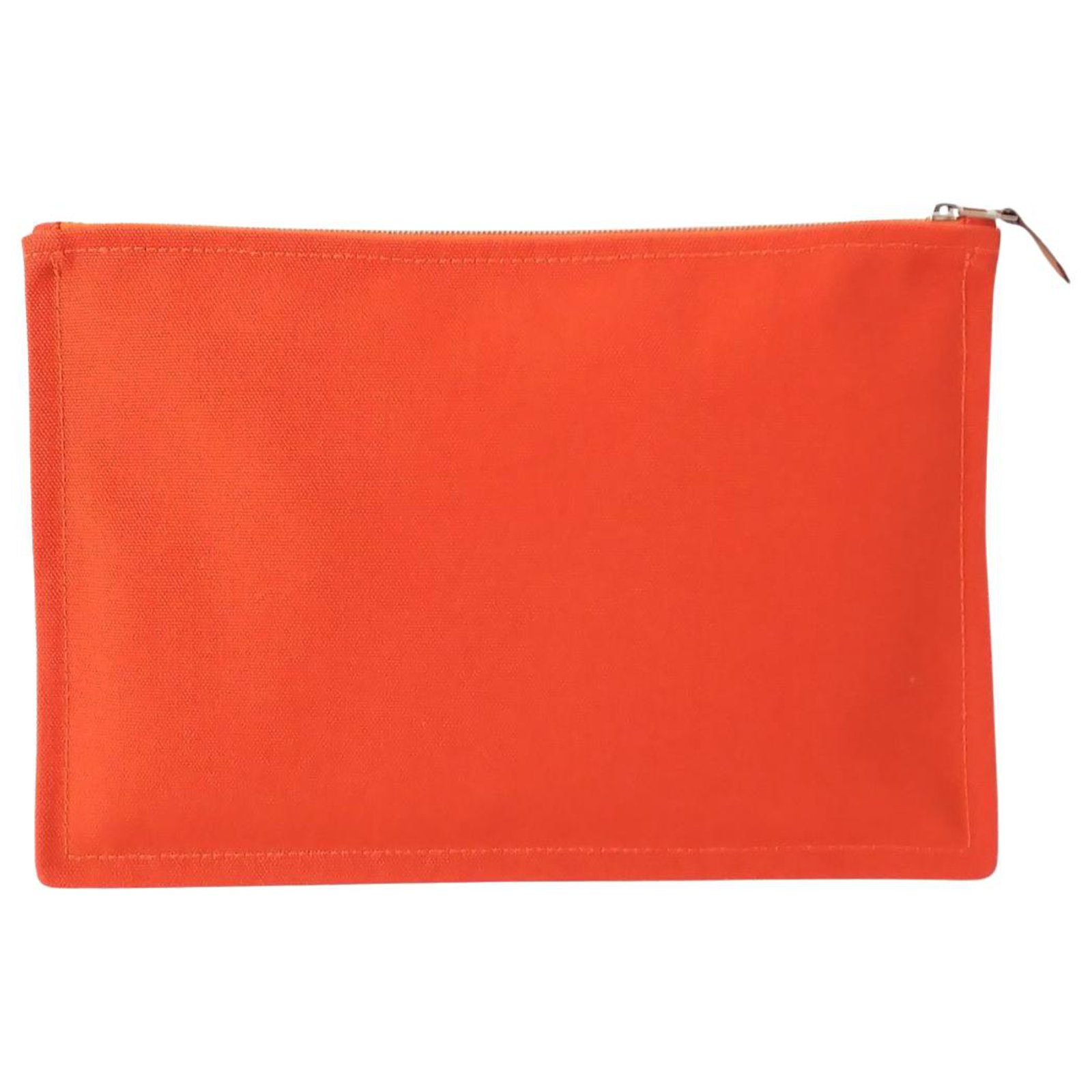 Hermès Clutch bag Orange Cloth ref.305391 - Joli Closet