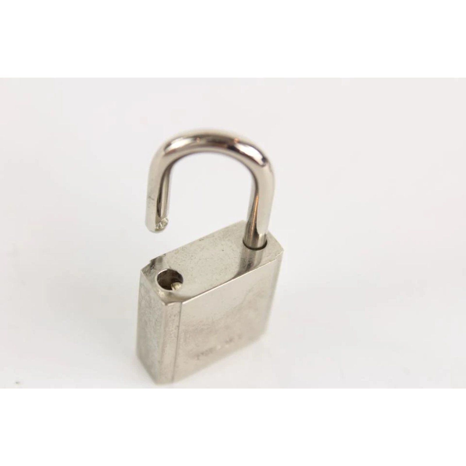Prada Brown Leather Clochette Silver Padlock and Key Cadena Lock 14PR1215   - Joli Closet