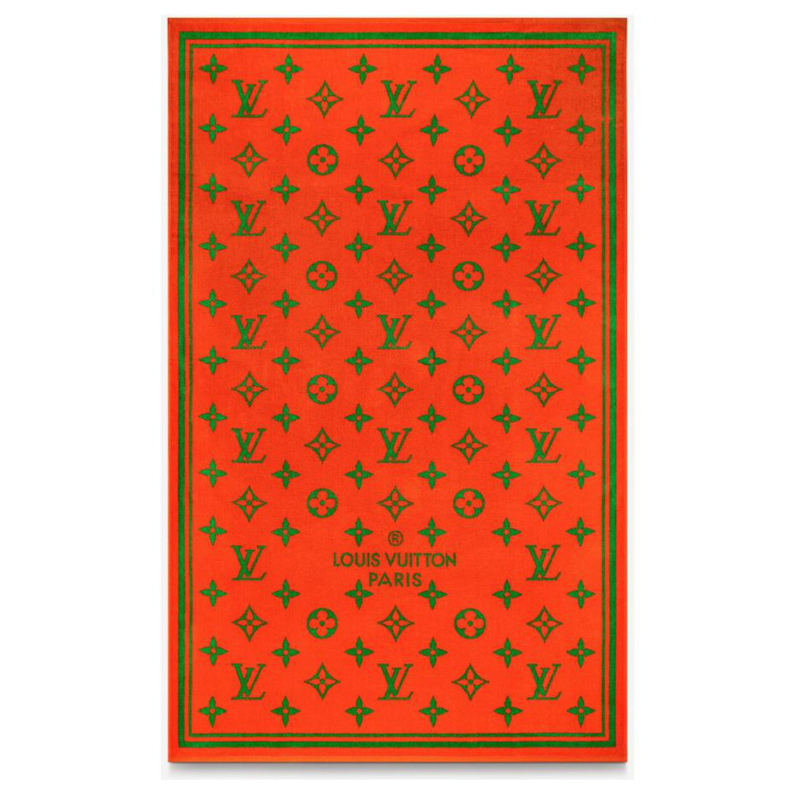Louis Vuitton Beach Bath Towel Blanket Red Green Yellow 89×152cm