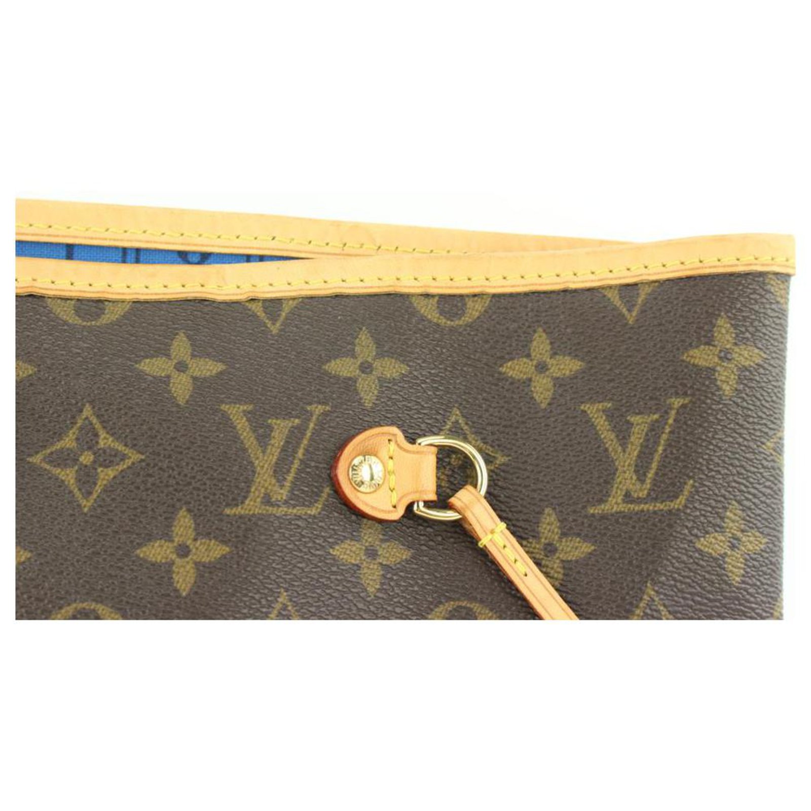 Louis Vuitton Large Blue Monogram Mon Stripe Neverfull GM Tote Bag 369lvs525