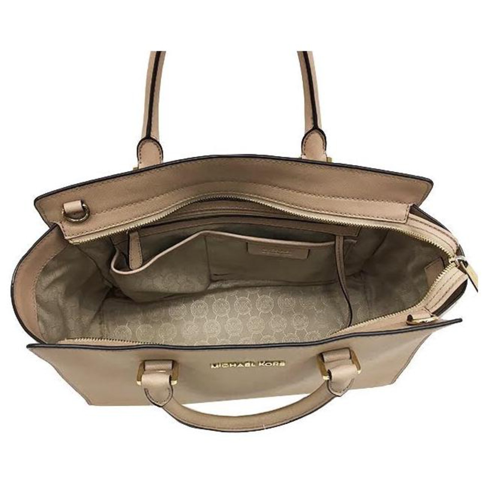 Calvin Klein Handbags Pink Beige Leather ref.515853 - Joli Closet