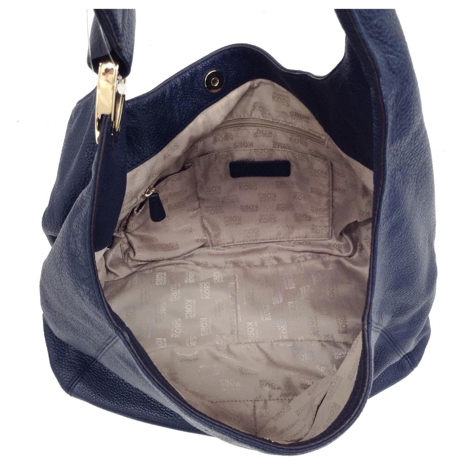 Michael Kors Shoulder bag Navy blue Leather ref.306973 - Joli Closet