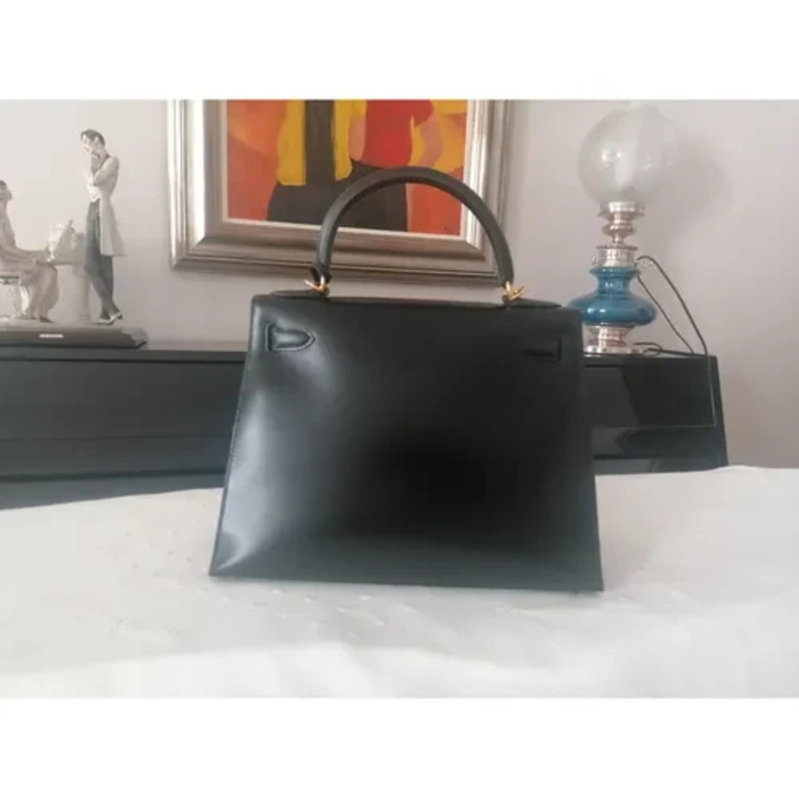 Hermès hermes kelly 32 Black Leather ref.307719 - Joli Closet